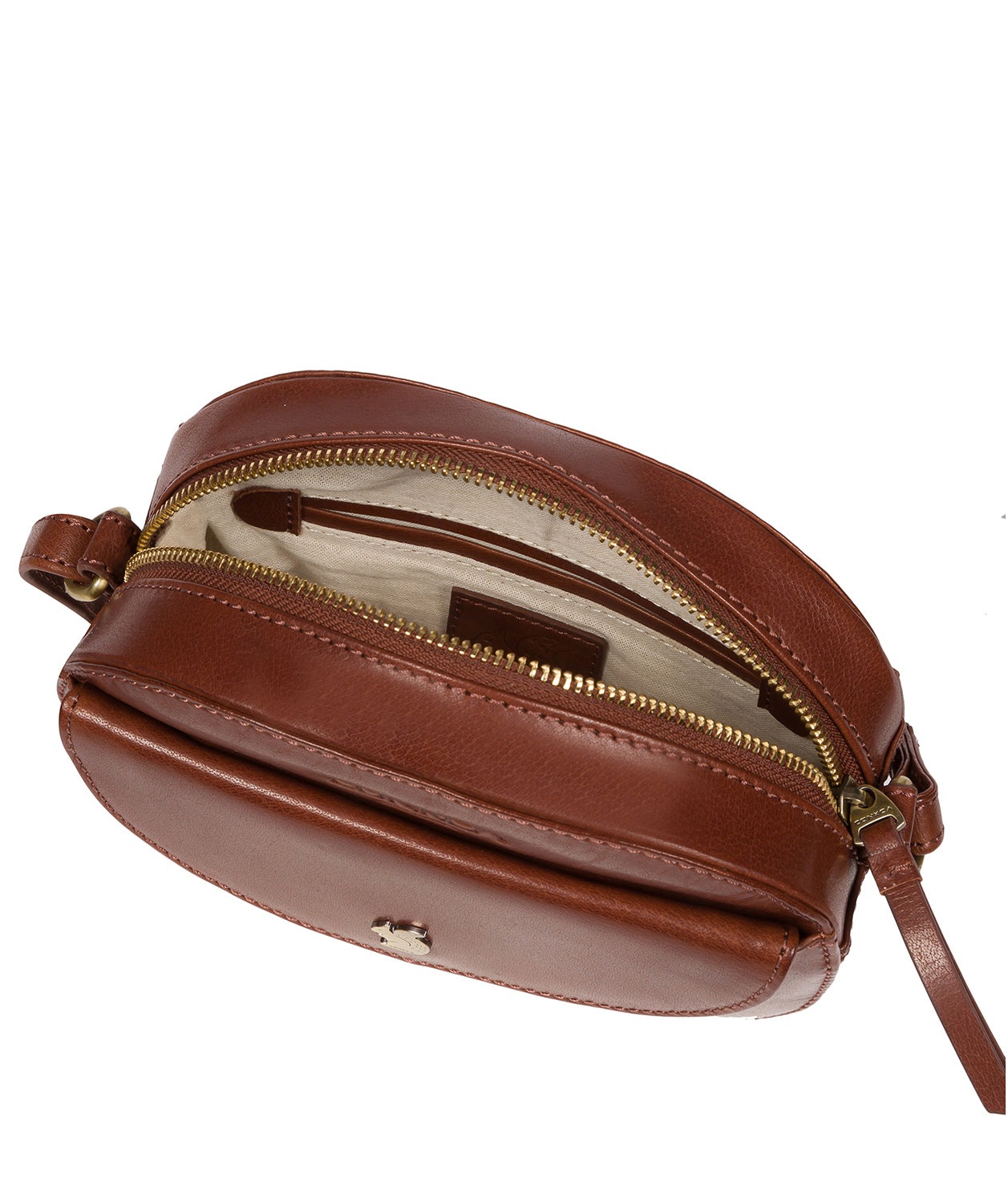 'Una' Conker Brown Leather Cross Body Bag