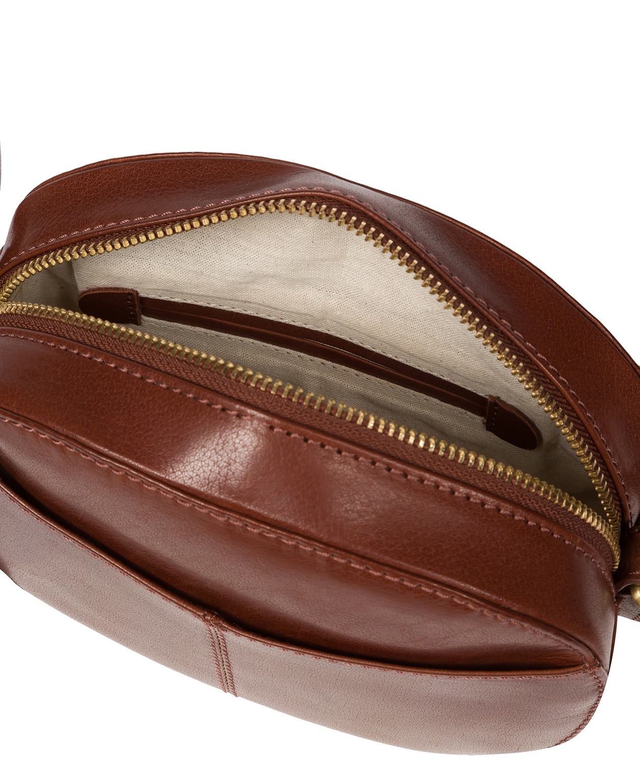 'Una' Conker Brown Leather Cross Body Bag