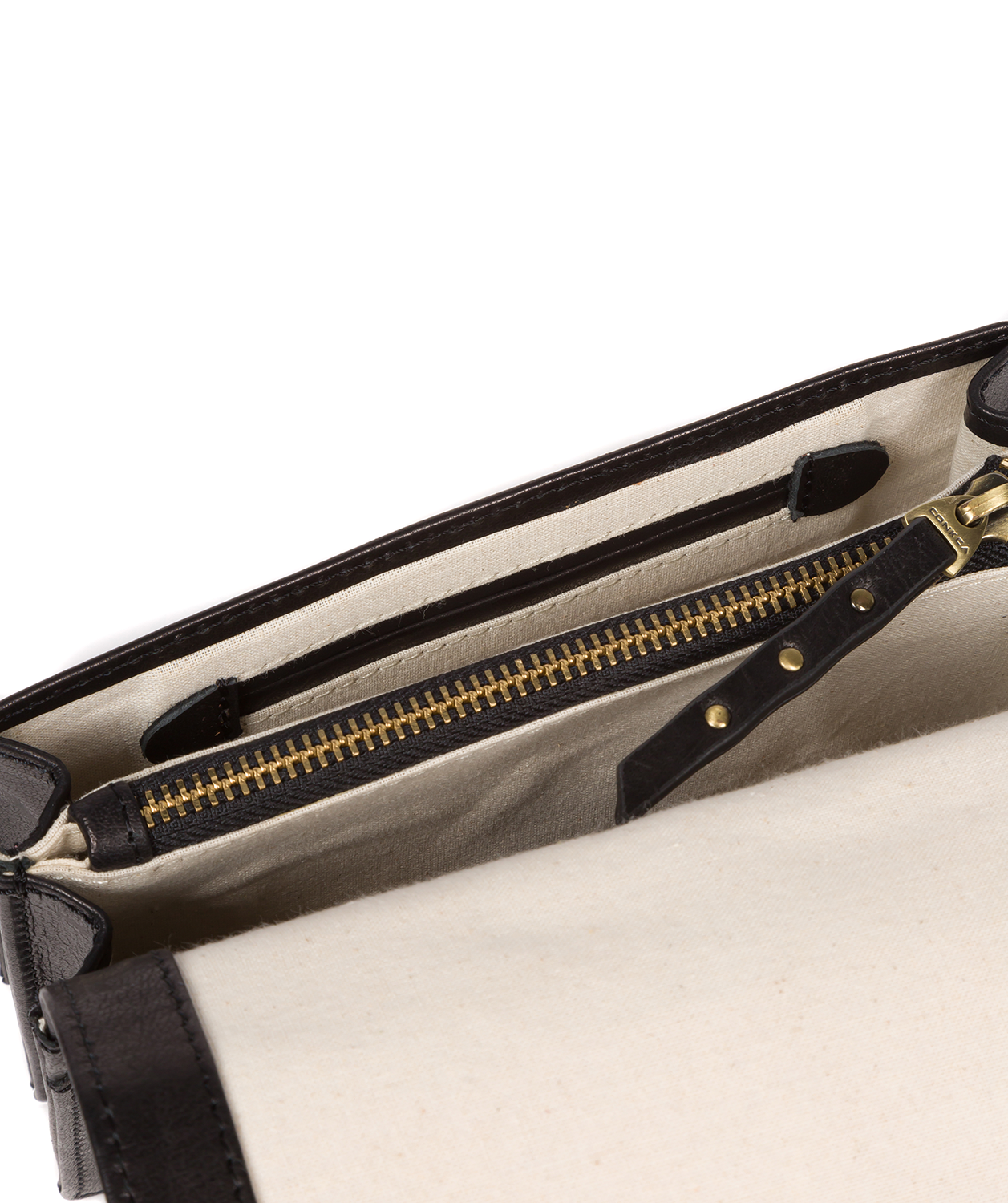 'Nemo' Black Leather Cross Body Clutch Bag