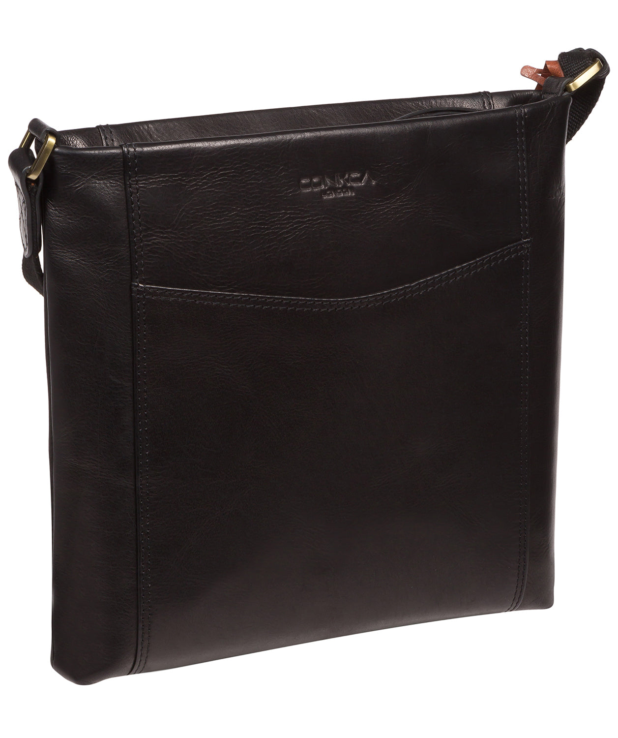 'Miya' Black Leather Cross Body Bag