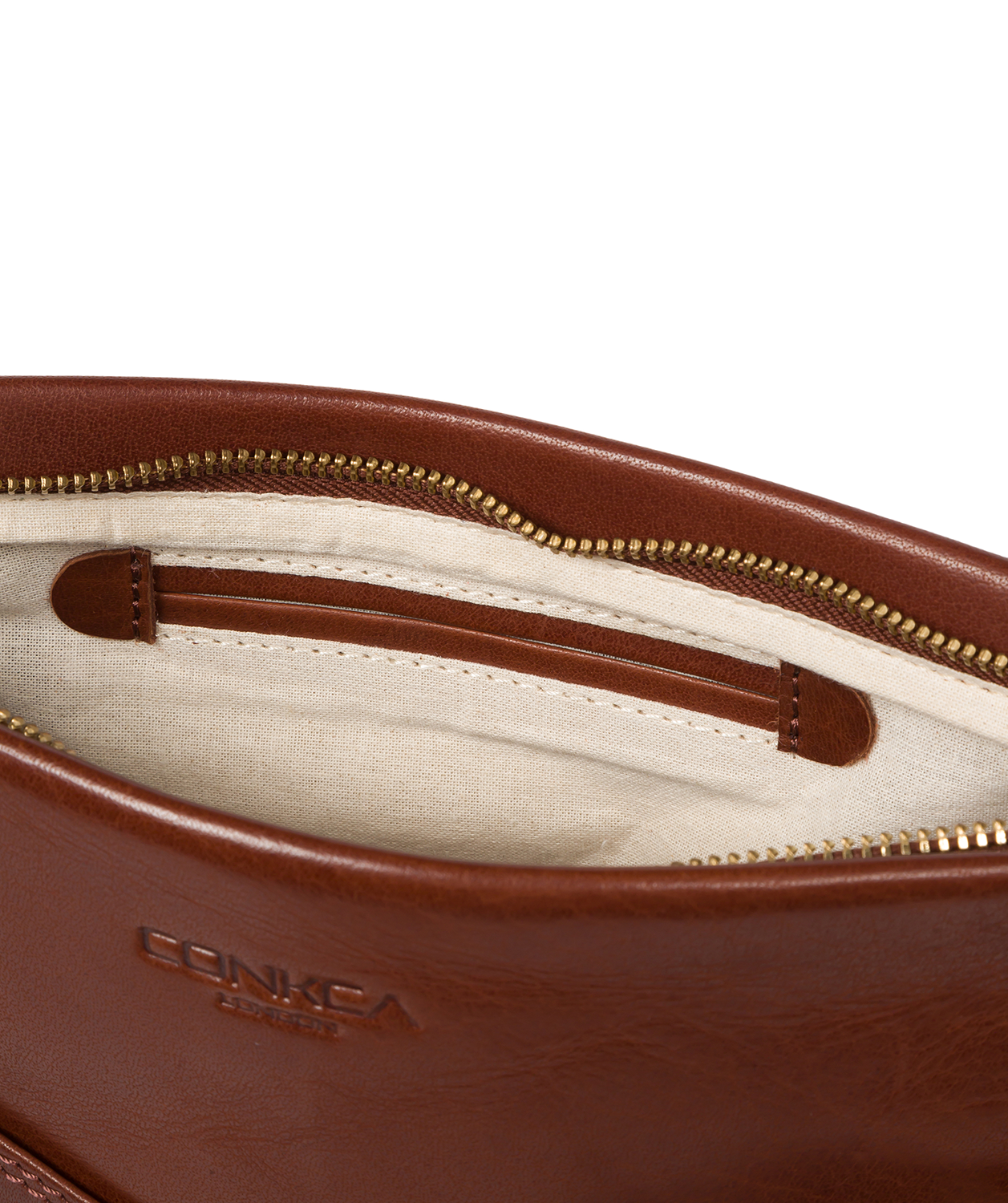 'Miya' Conker Brown Leather Cross Body Bag