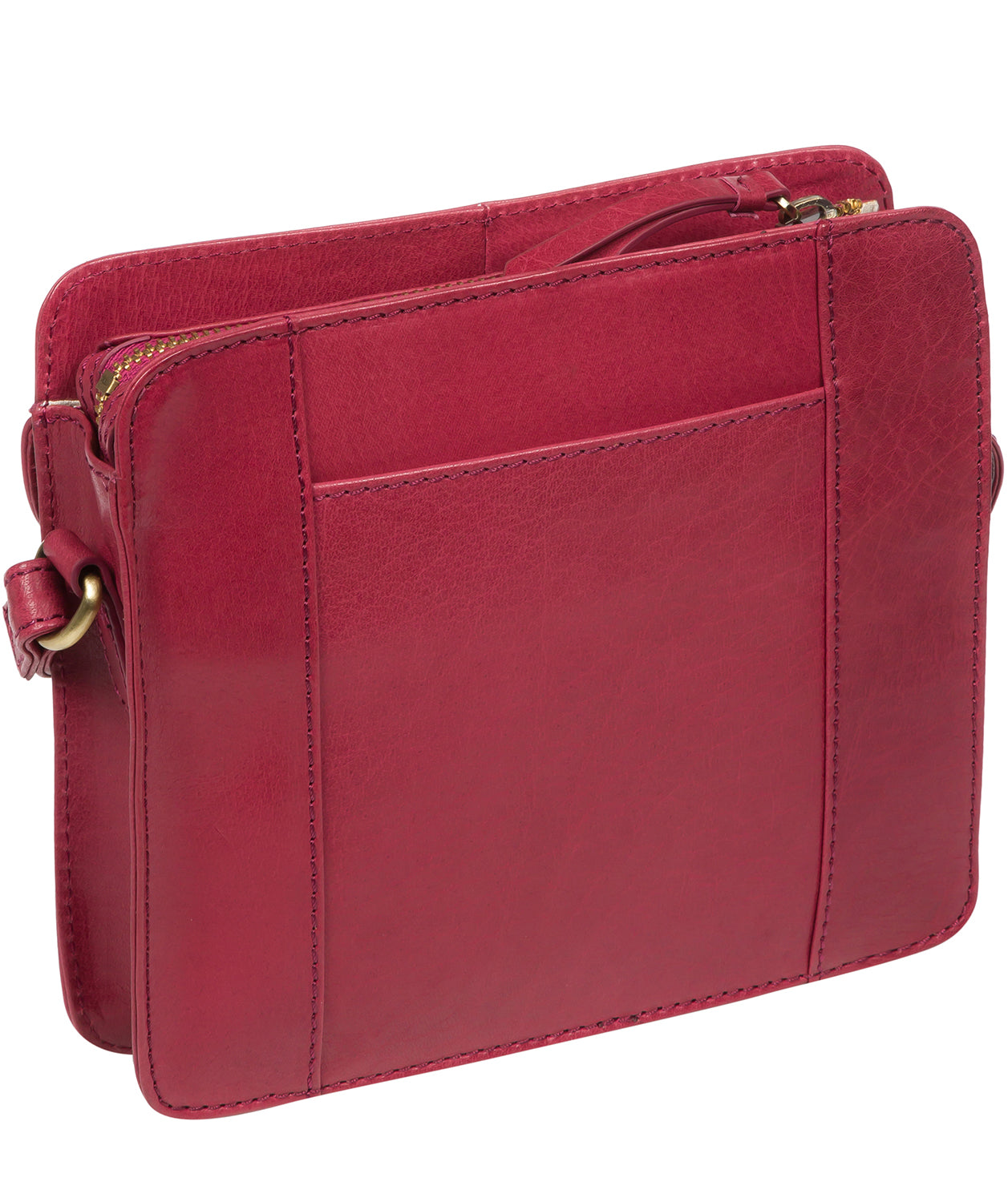 'Magda' Orchid Leather Cross Body Bag