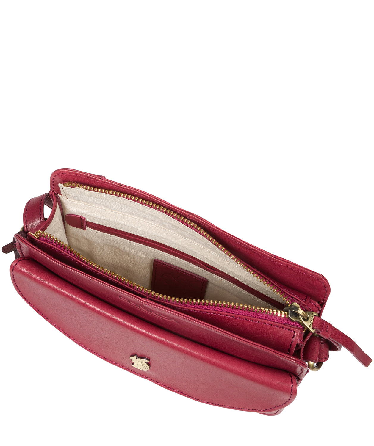 'Magda' Orchid Leather Cross Body Bag