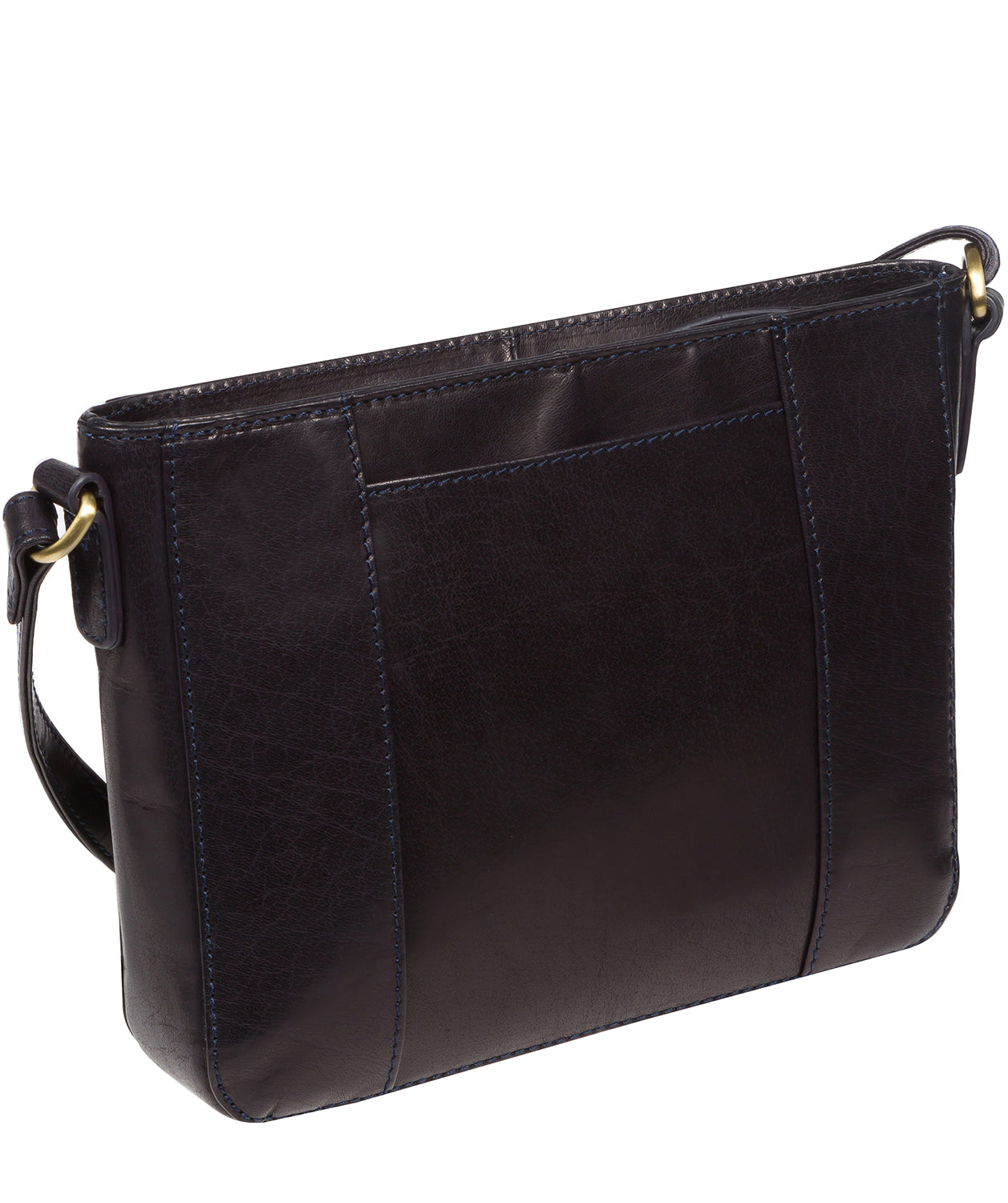 'Eski' Navy Leather Cross Body Bag