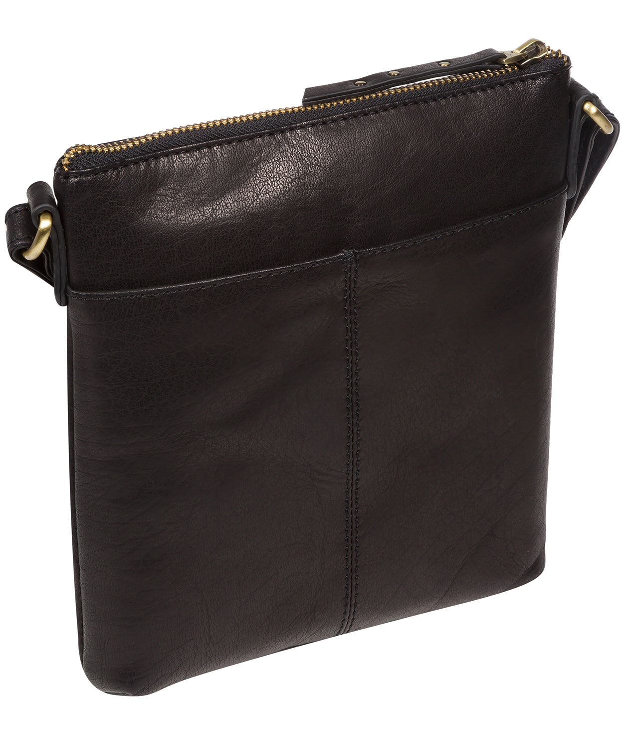 'Elf' Black Leather Cross Body Bag