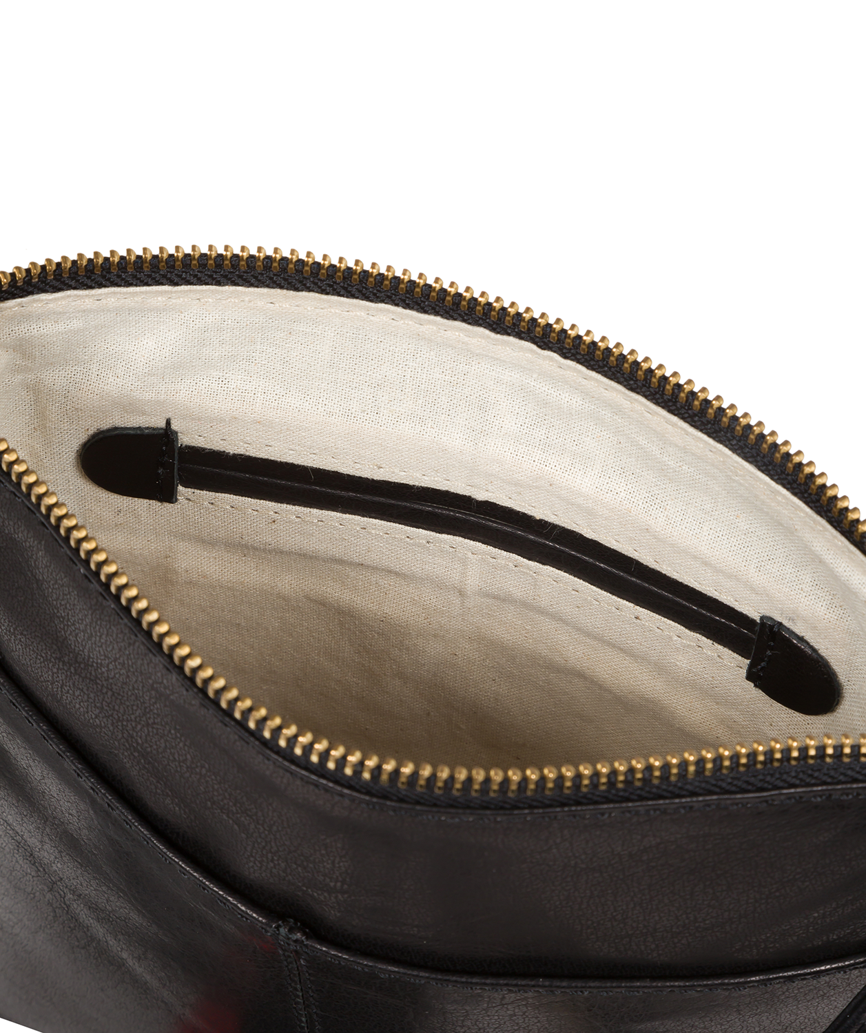 'Elf' Black Leather Cross Body Bag