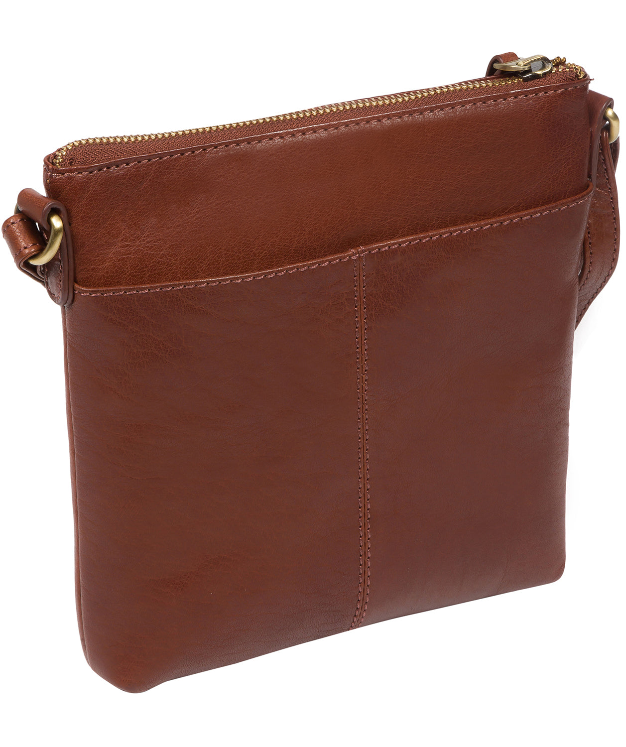 'Elf' Conker Brown Leather Cross Body Bag