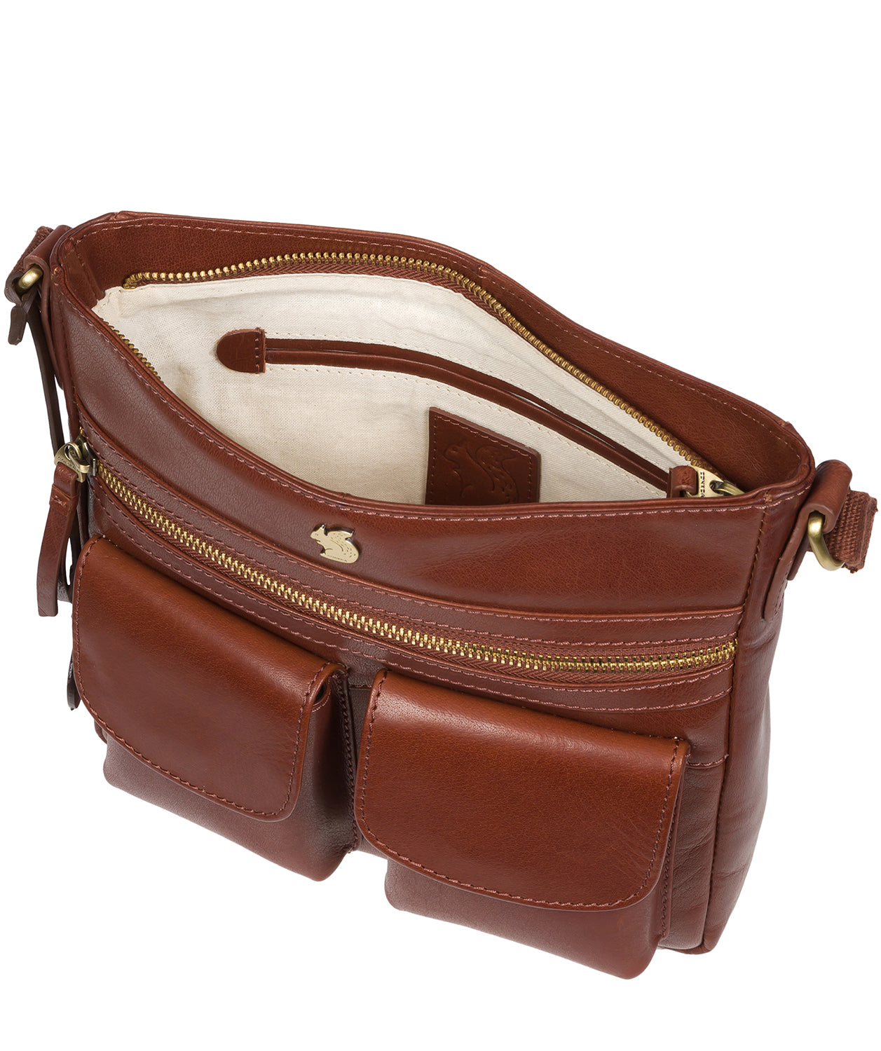 'Baby Bon' Conker Brown Leather Cross Body Bag