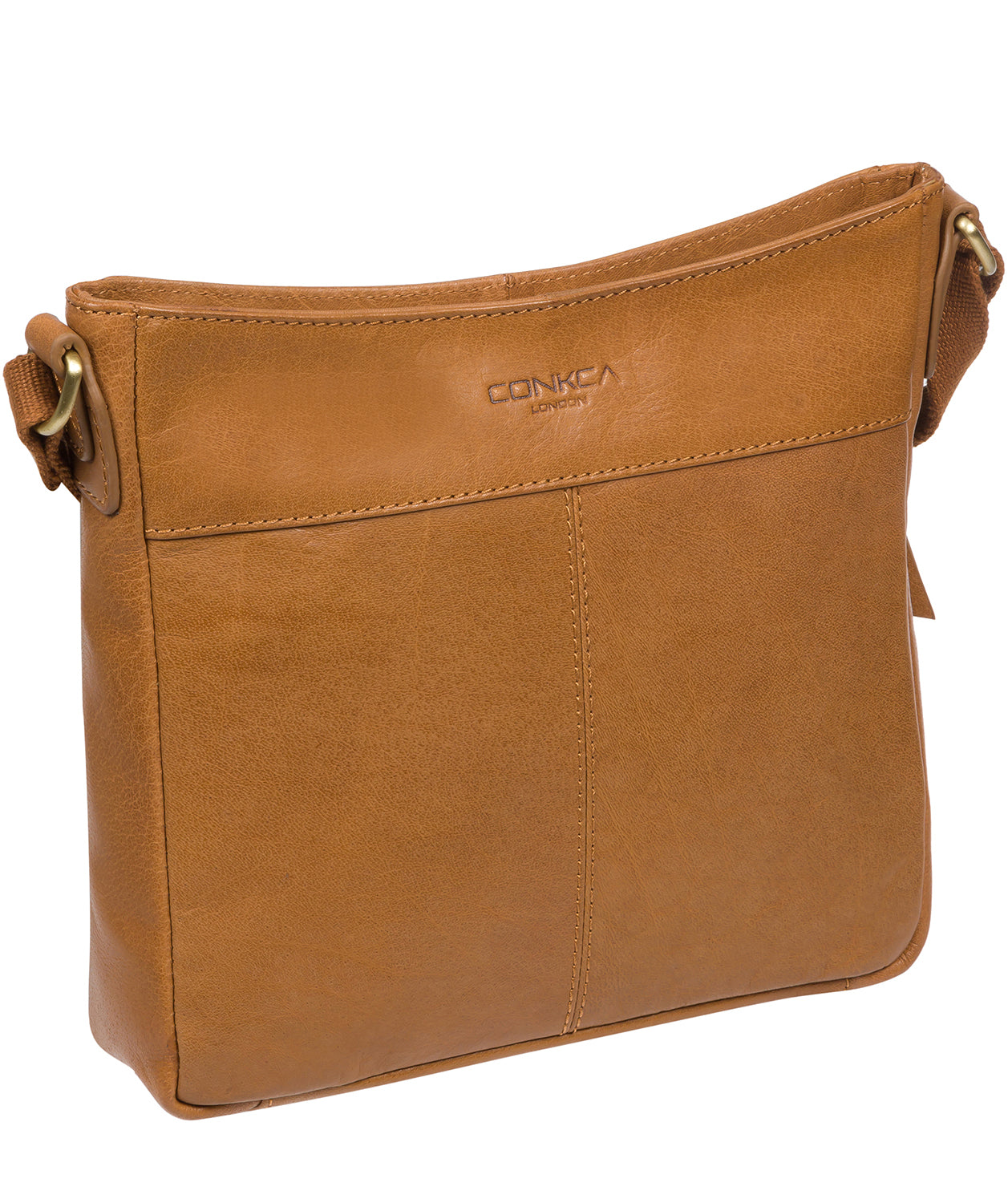 'Baby Bon' Dark Tan Leather Cross Body Bag