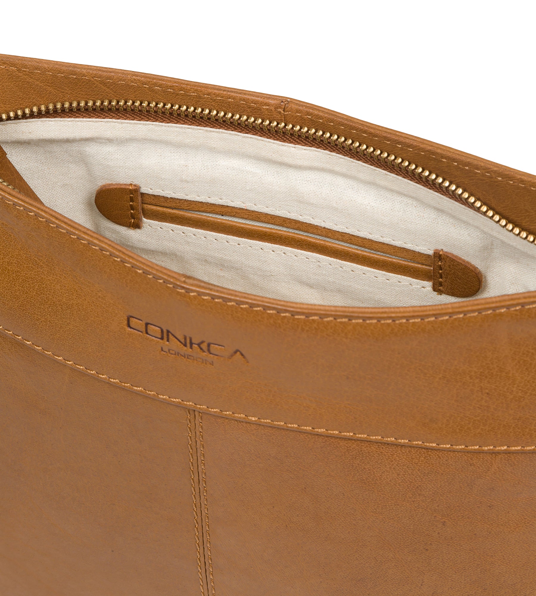 'Baby Bon' Dark Tan Leather Cross Body Bag