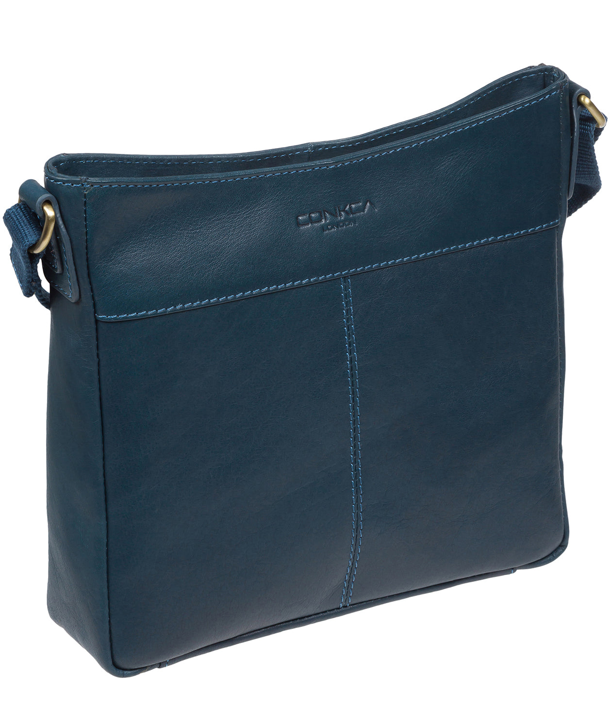 'Baby Bon' Snorkel Blue Leather Cross Body Bag