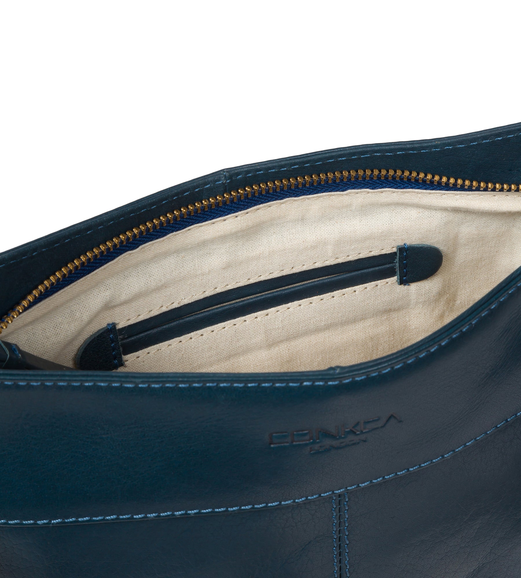 'Baby Bon' Snorkel Blue Leather Cross Body Bag