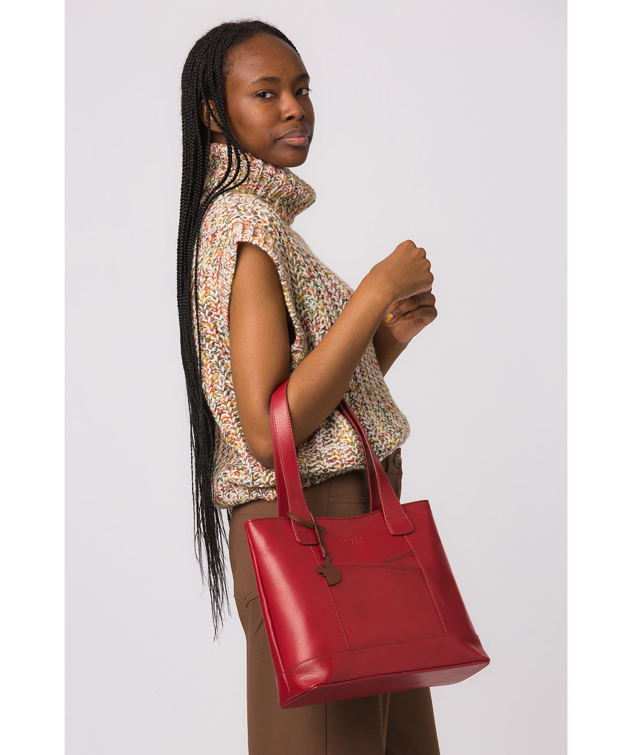 'Little Patience' Chilli Pepper Leather Tote Bag