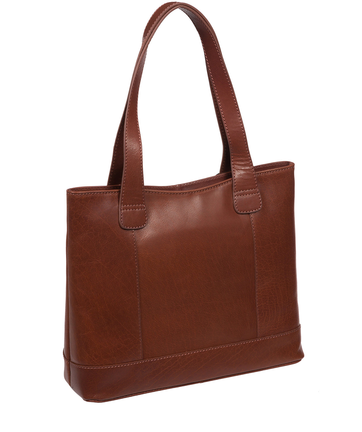 'Little Patience' Conker Brown Leather Tote Bag