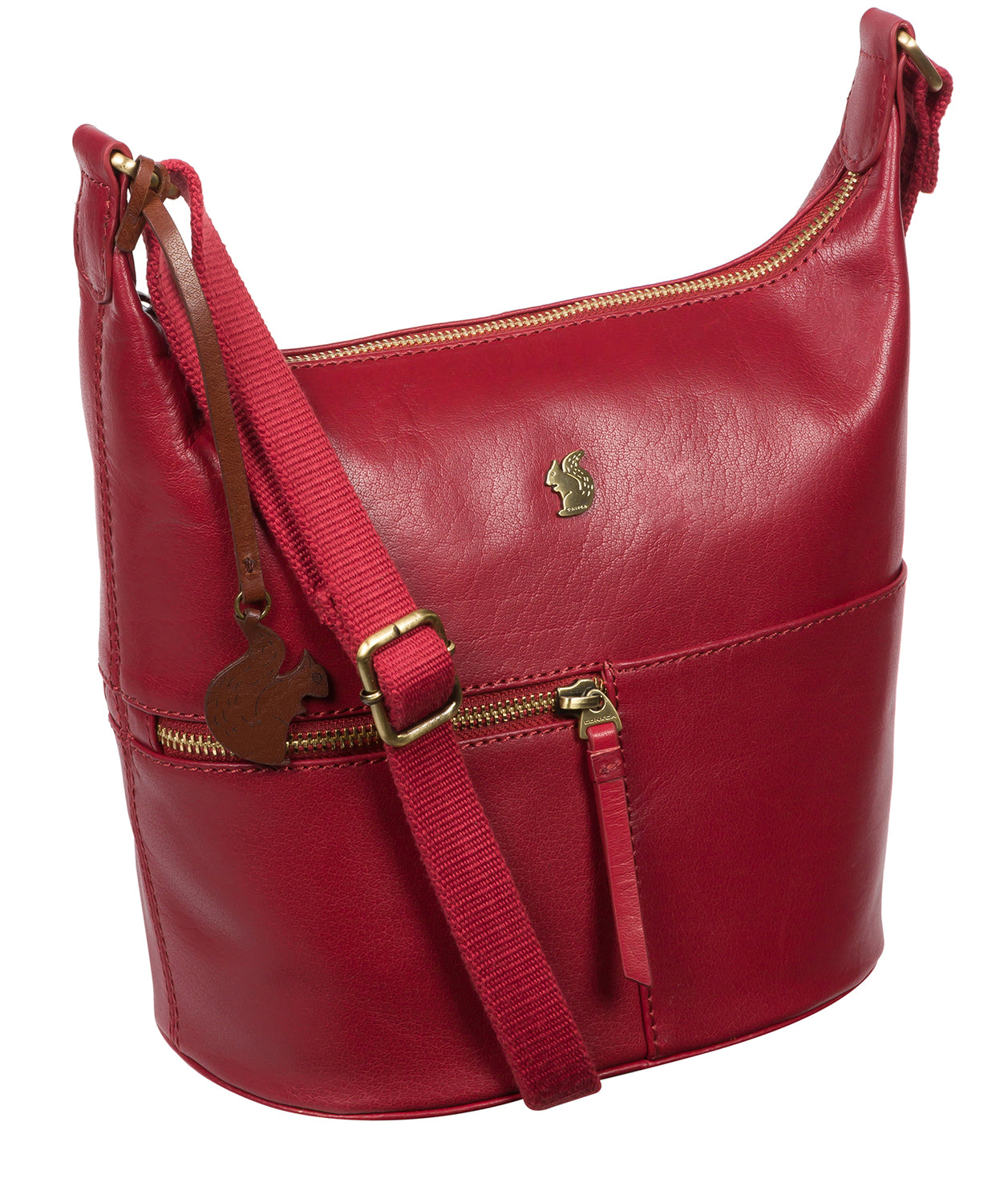 'Little Kristin' Chilli Pepper Leather Shoulder Bag