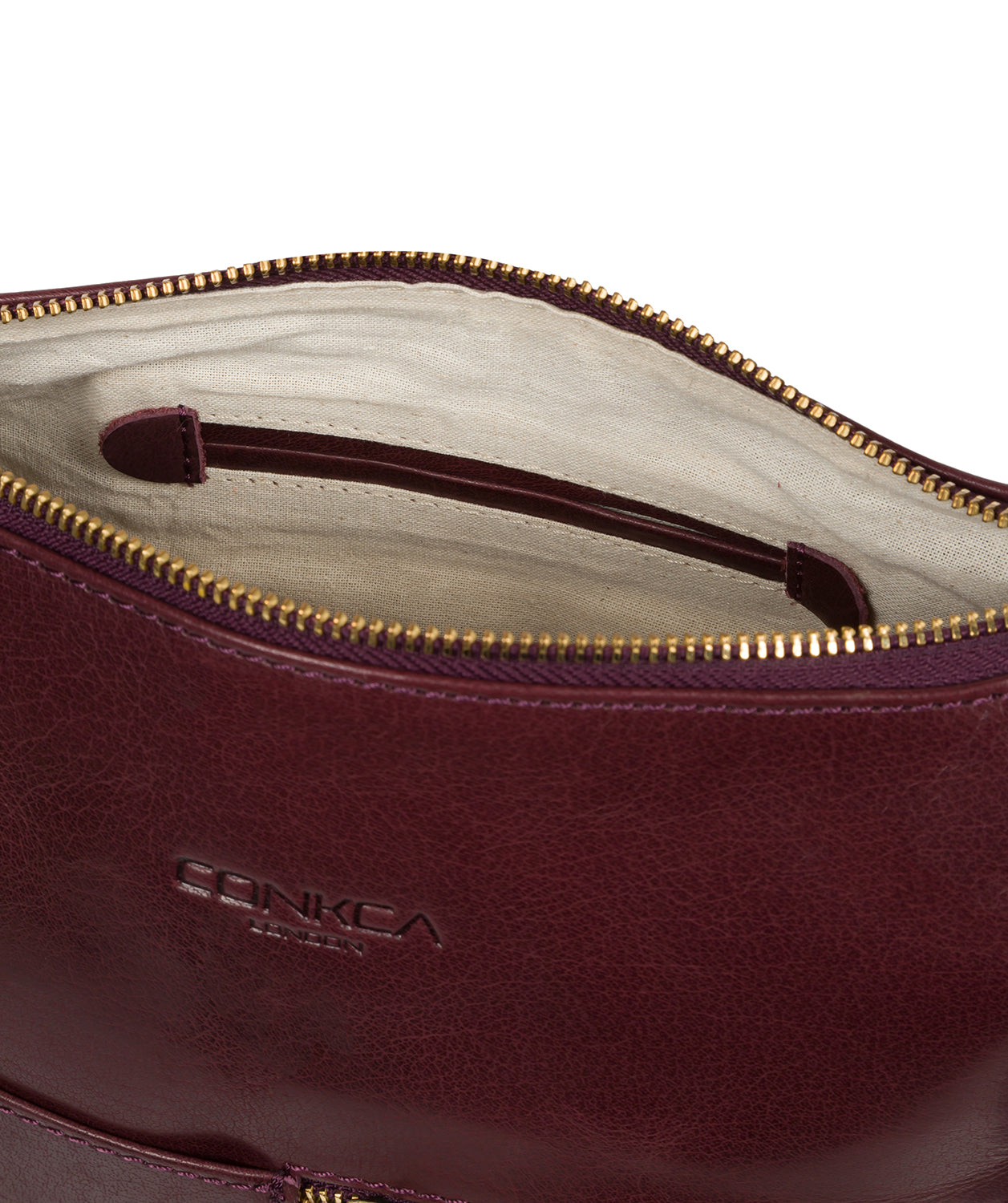 'Little Kristin' Plum Leather Shoulder Bag
