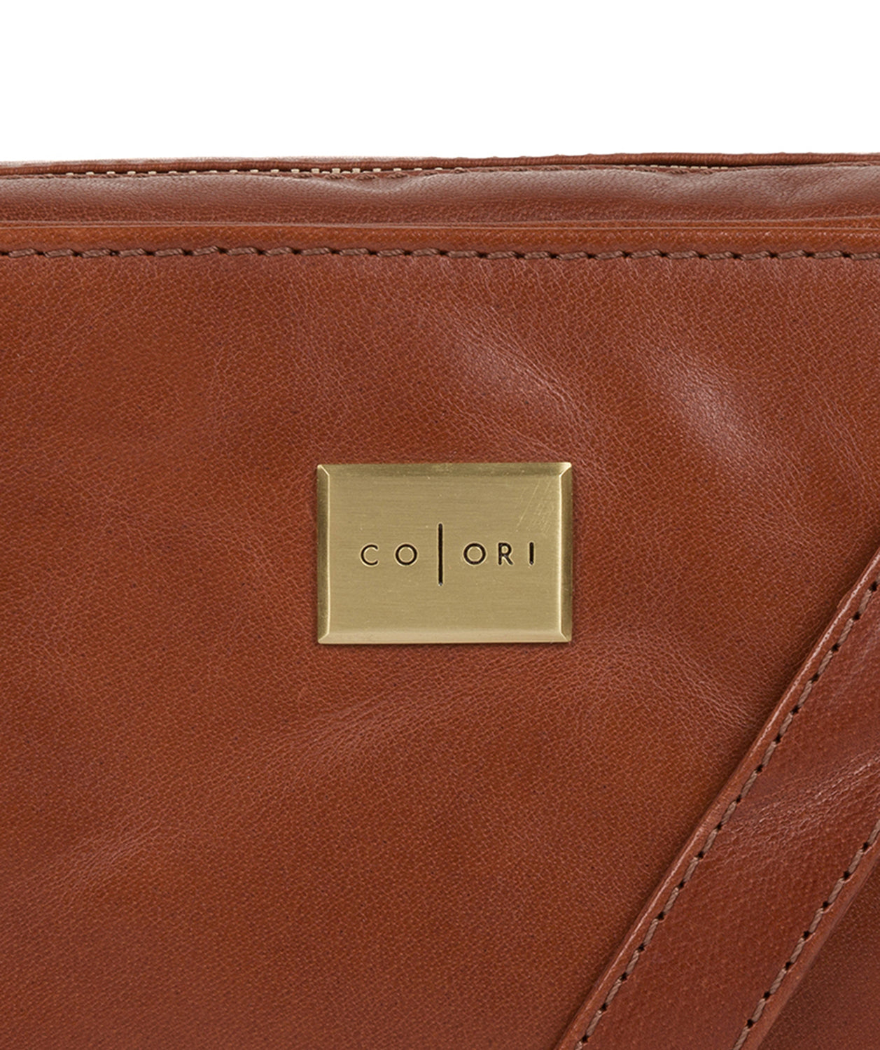 'Rivoli' Italian-Inspired Chestnut Leather Cross Body Bag