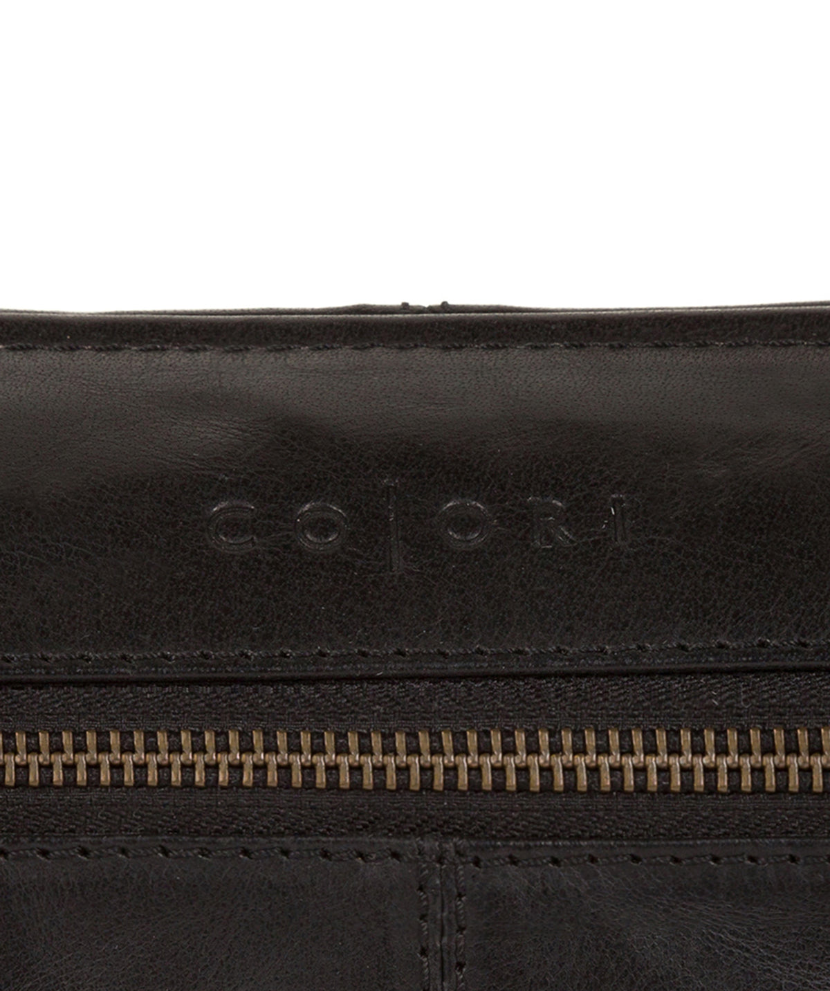 'Morano' Italian-Inspired Black Leather Washbag