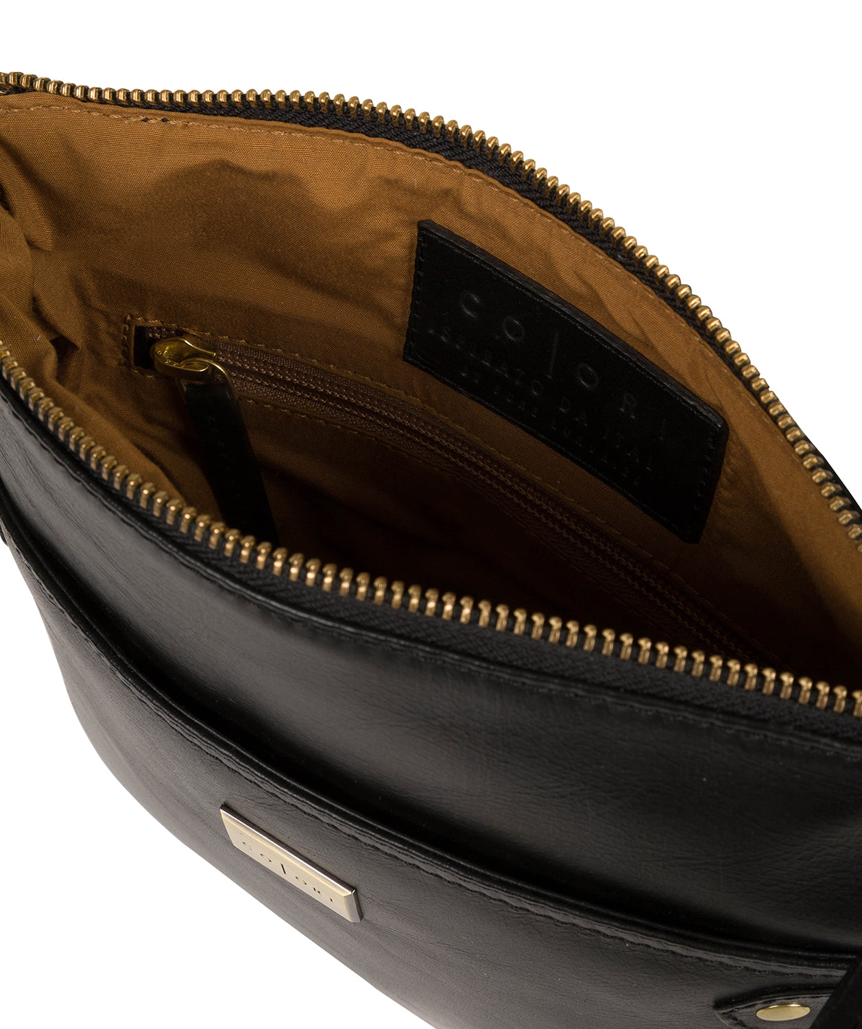 'Siena' Italian-Inspired Black Leather Cross Body Bag image 4