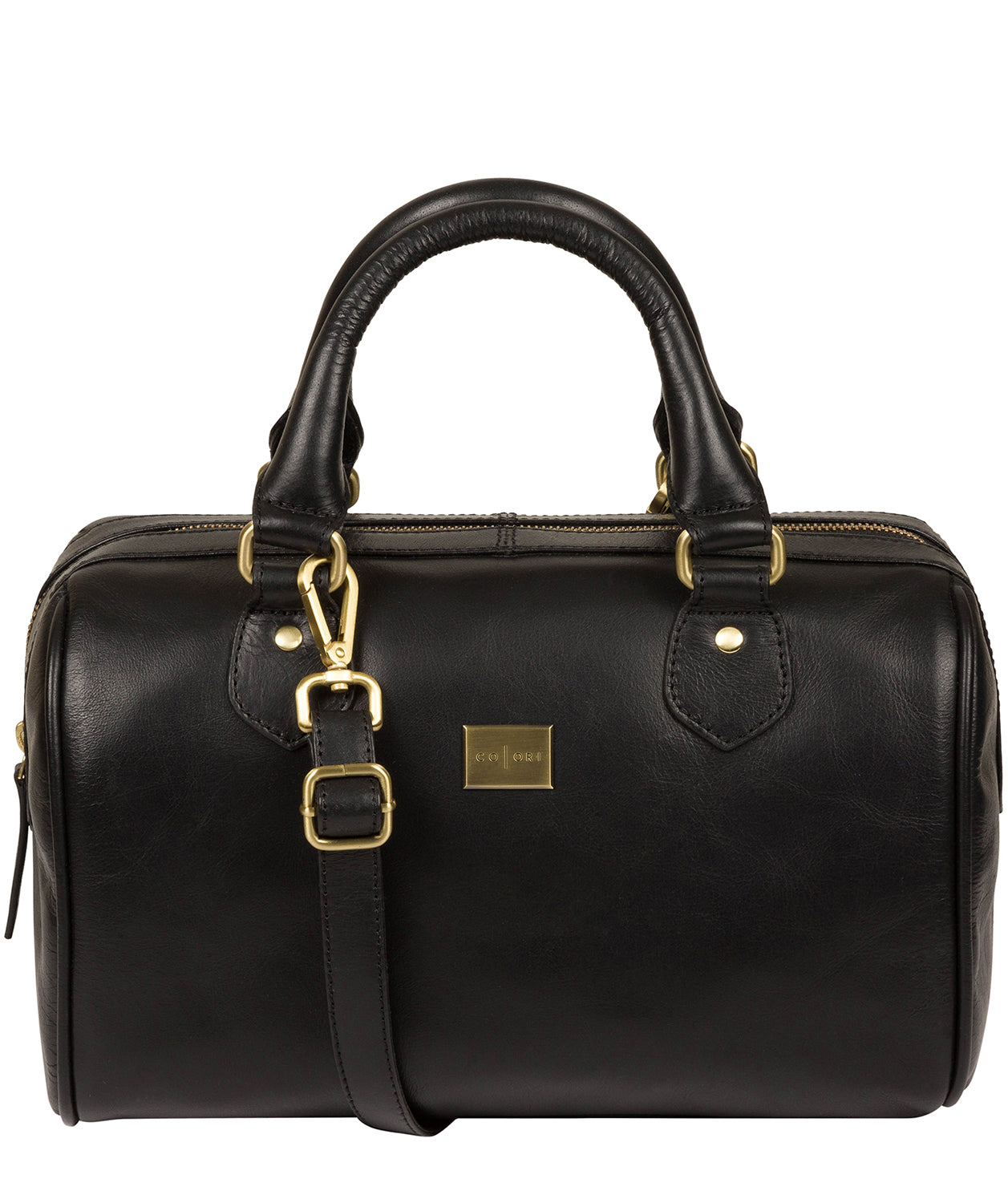 'Arona' Italian Inspired Black Leather Handbag
image 1