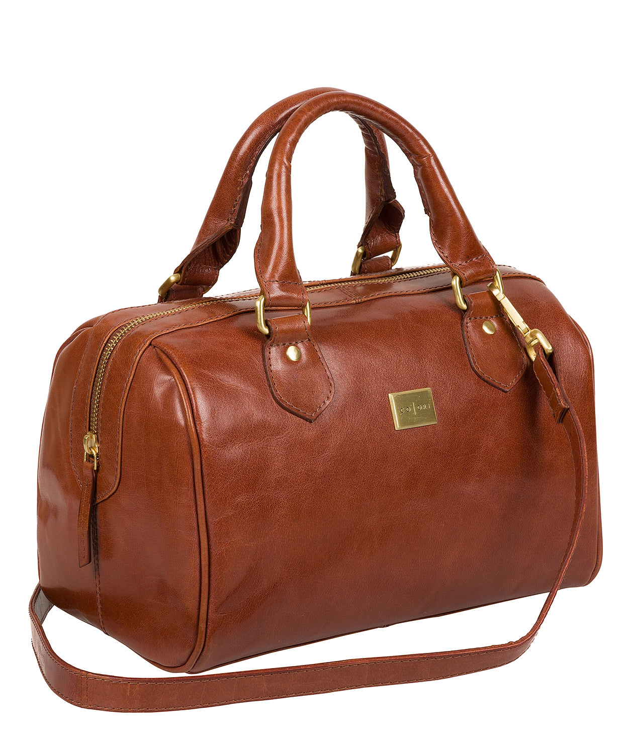 'Arona' Italian Inspired Chestnut Leather Handbag