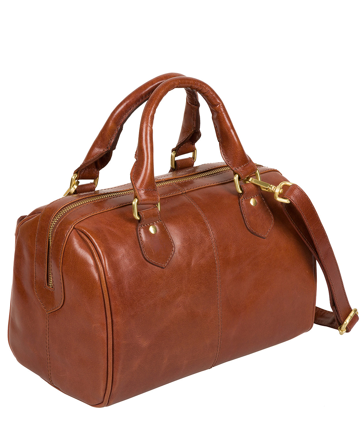 'Arona' Italian Inspired Chestnut Leather Handbag