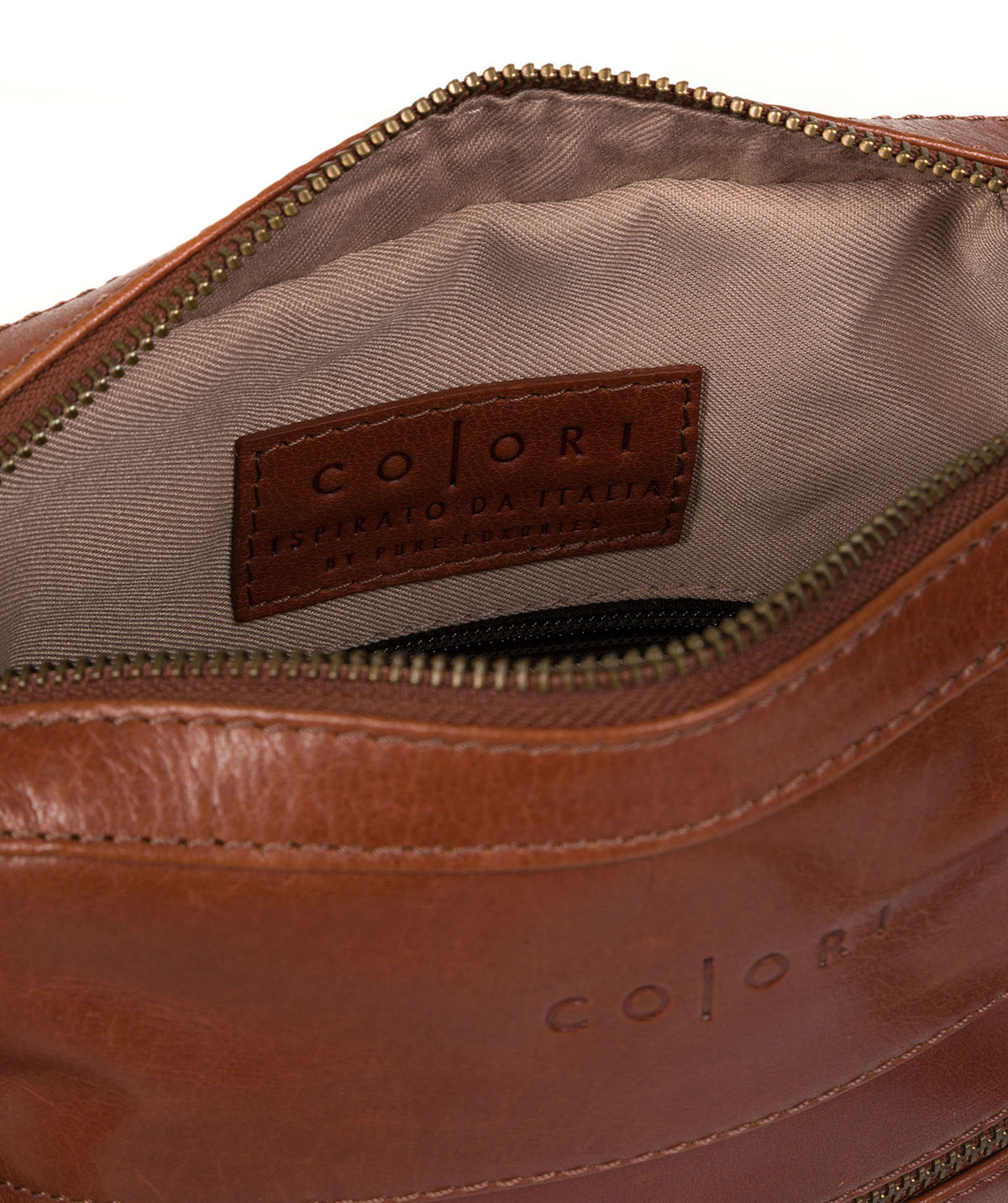 'Anzio' Italian-Inspired Chestnut Leather Despatch Bag Pure Luxuries London