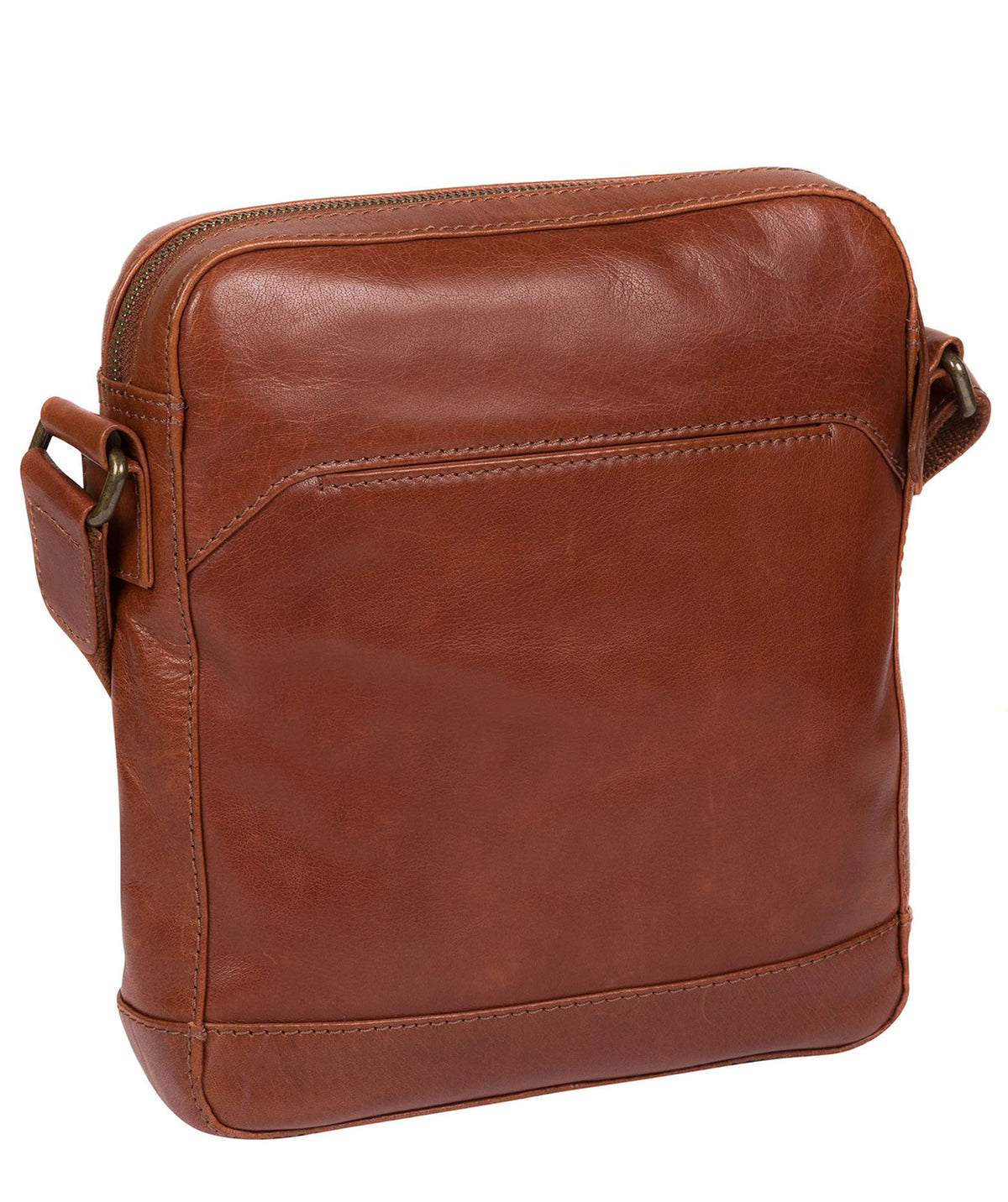 'Anzio' Italian-Inspired Chestnut Leather Despatch Bag Pure Luxuries London