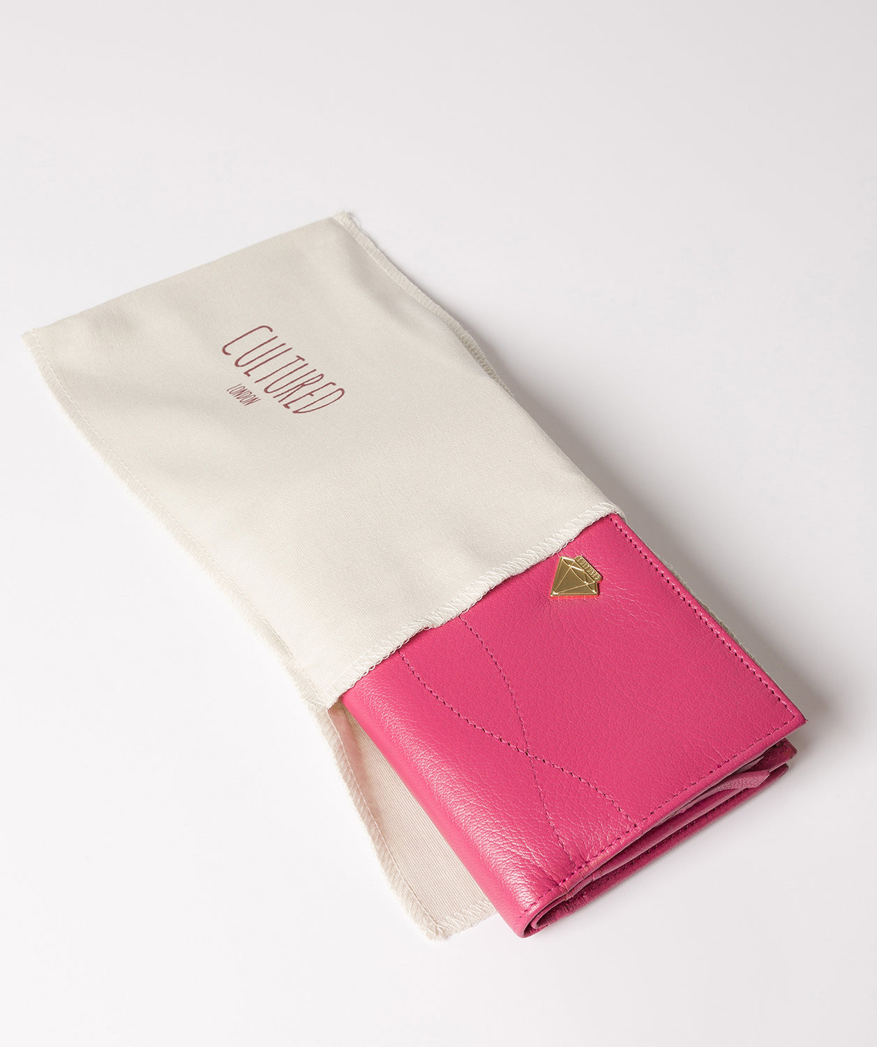 'Stow' Fuchsia Leather Purse image 5
