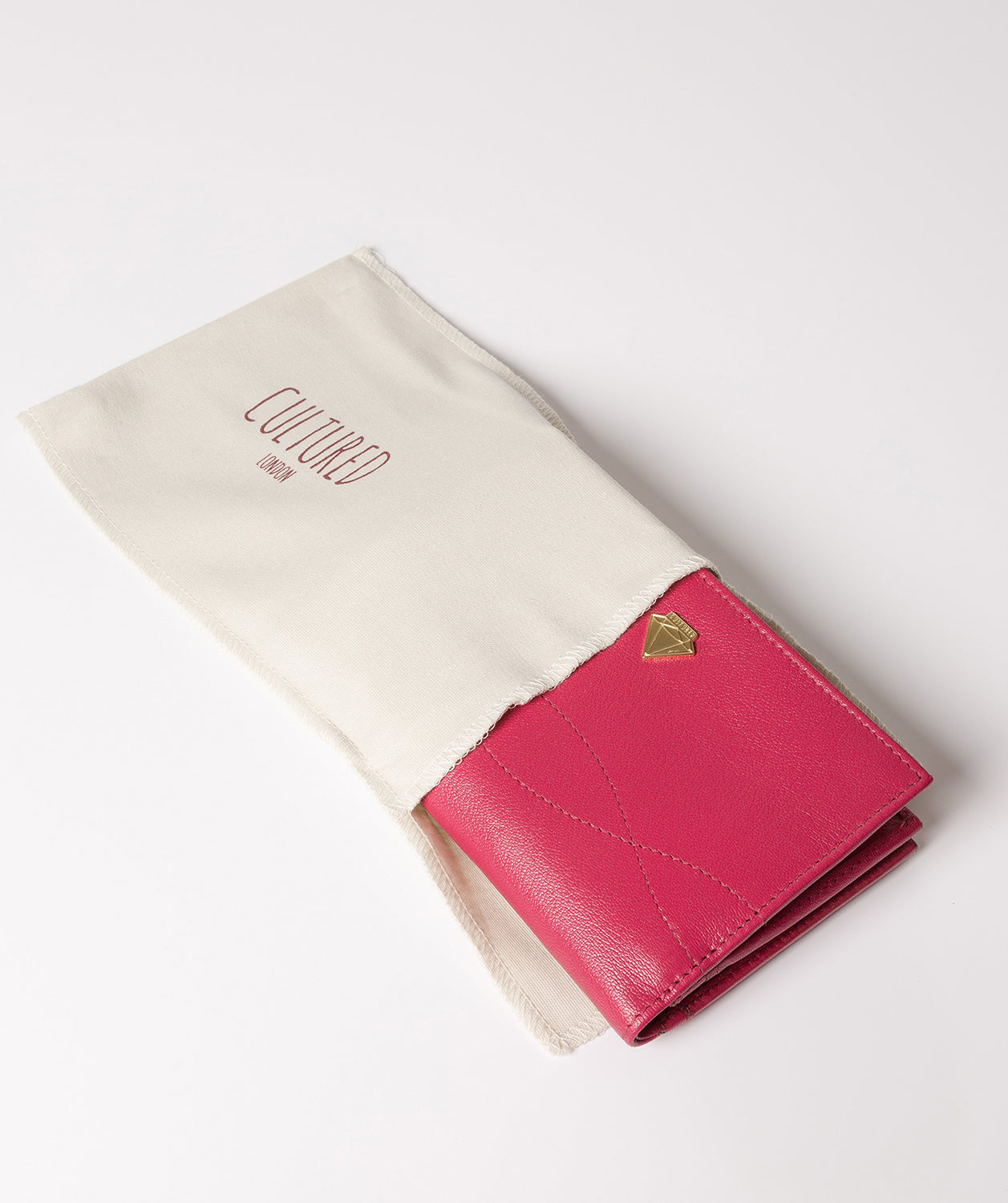 'Stow' Geranium Leather Purse image 5