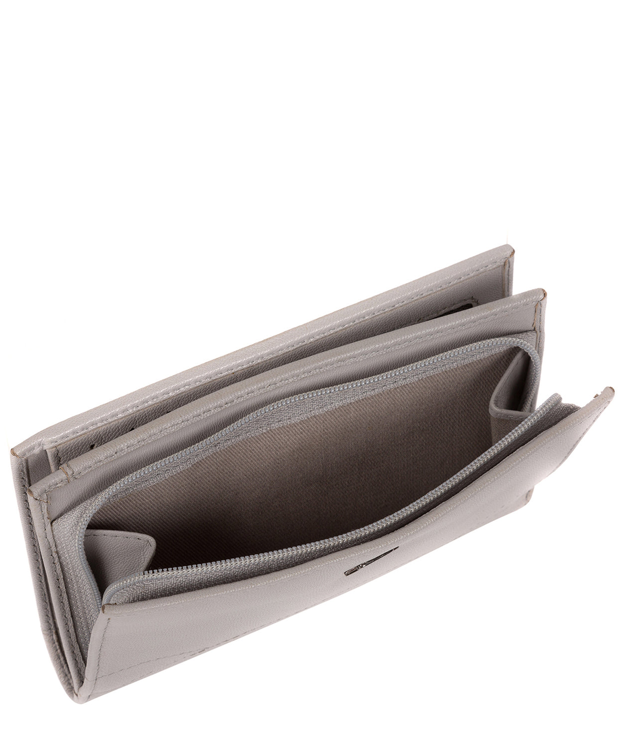 'Stow' Silver Grey Leather Purse image 4