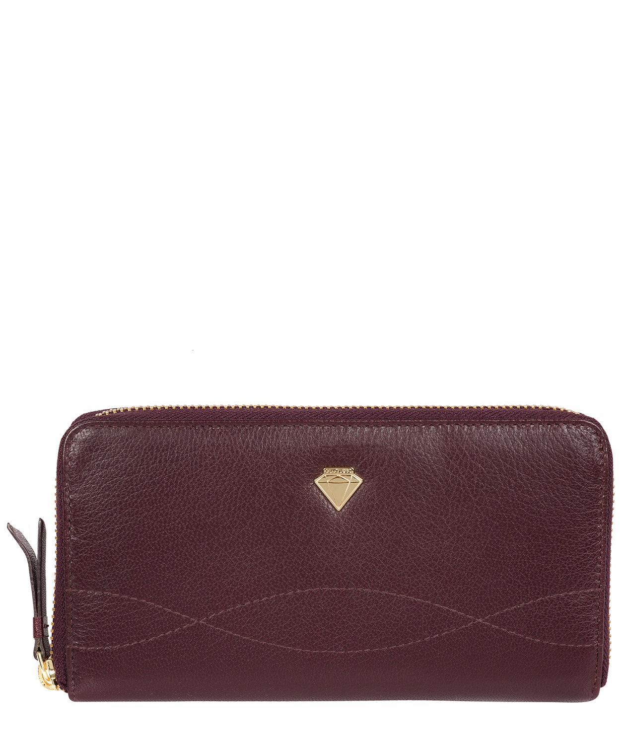 'Banbury' Beetroot Leather Zip-Round Purse image 1