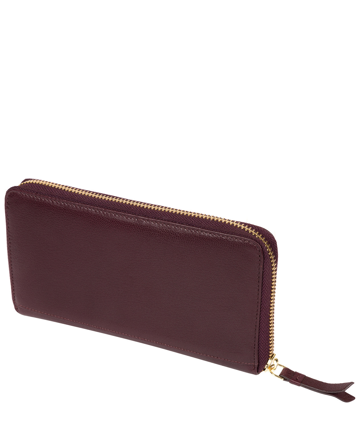 'Banbury' Beetroot Leather Zip-Round Purse image 3