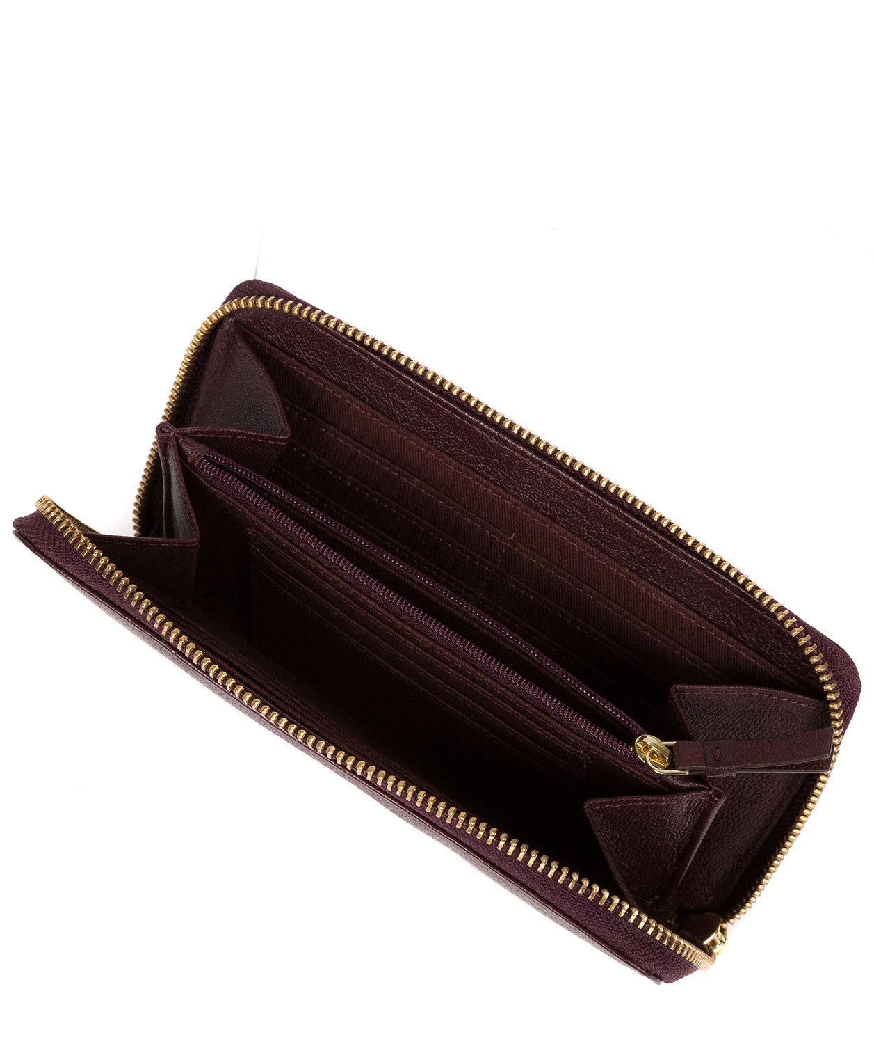 'Banbury' Beetroot Leather Zip-Round Purse image 4