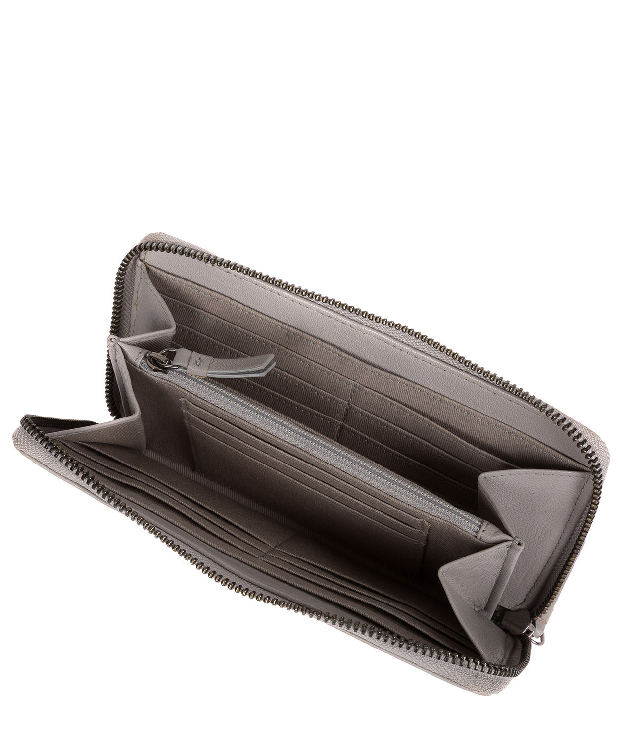 'Banbury' Silver Grey Leather Zip-Round Purse image 4