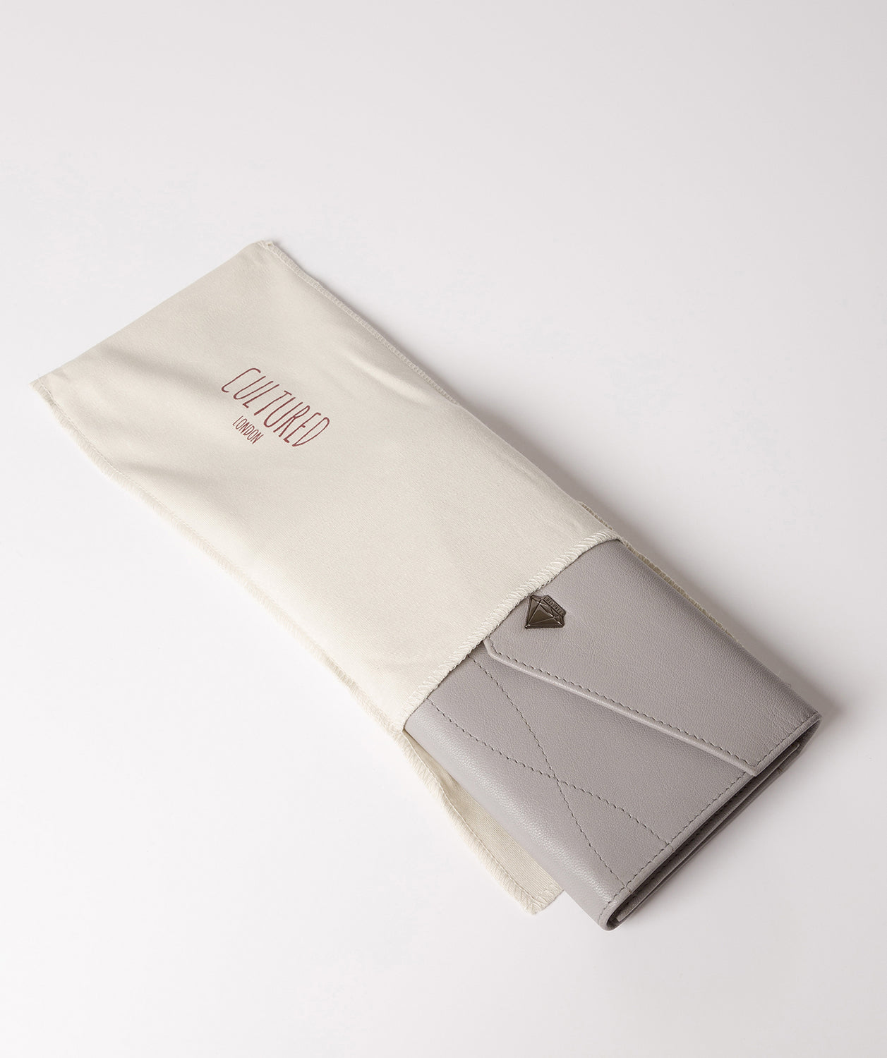 'Keston' Silver Grey Leather Purse image 5