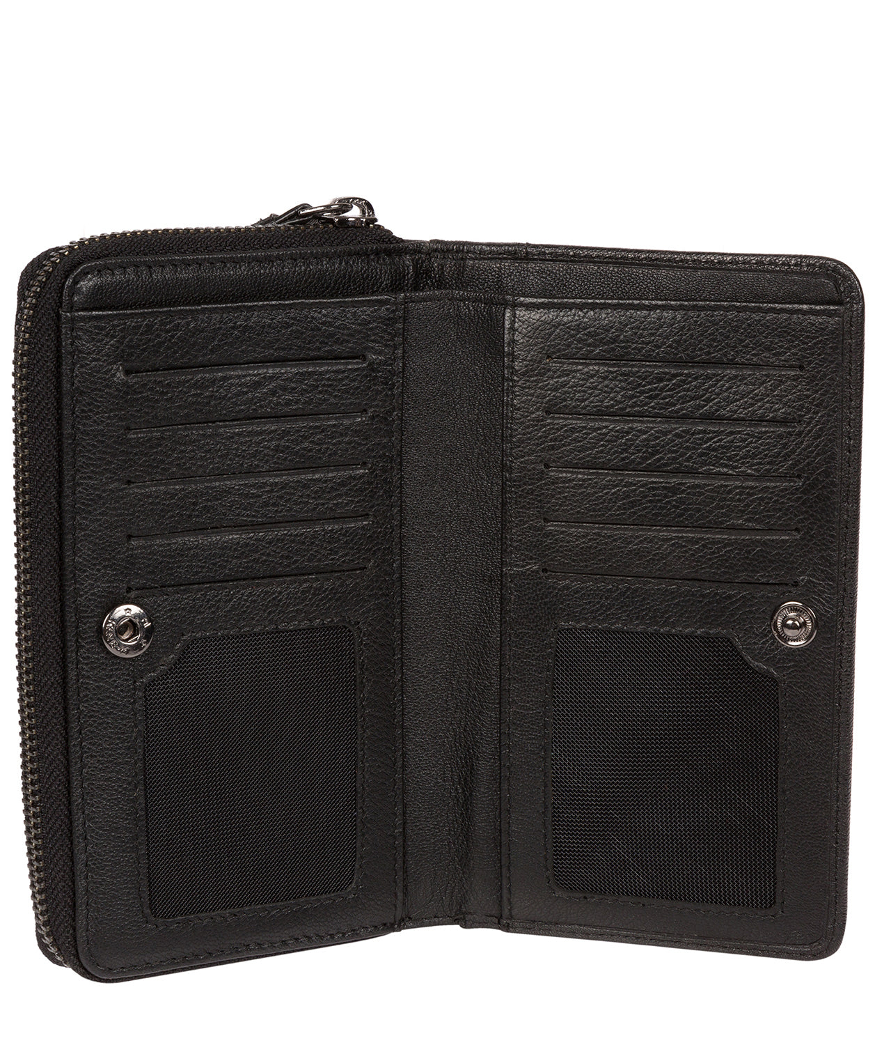 'Wittion' Black Leather Zip-Round Purse image 3
