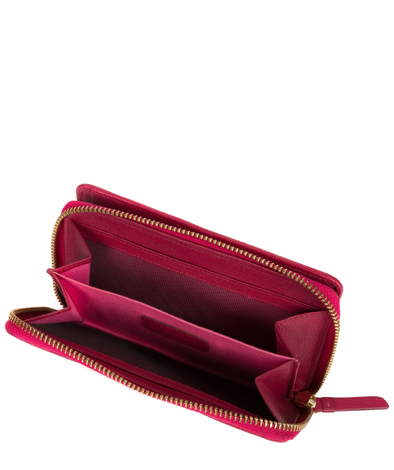 'Wittion' Geranium Leather Zip-Round Purse image 4