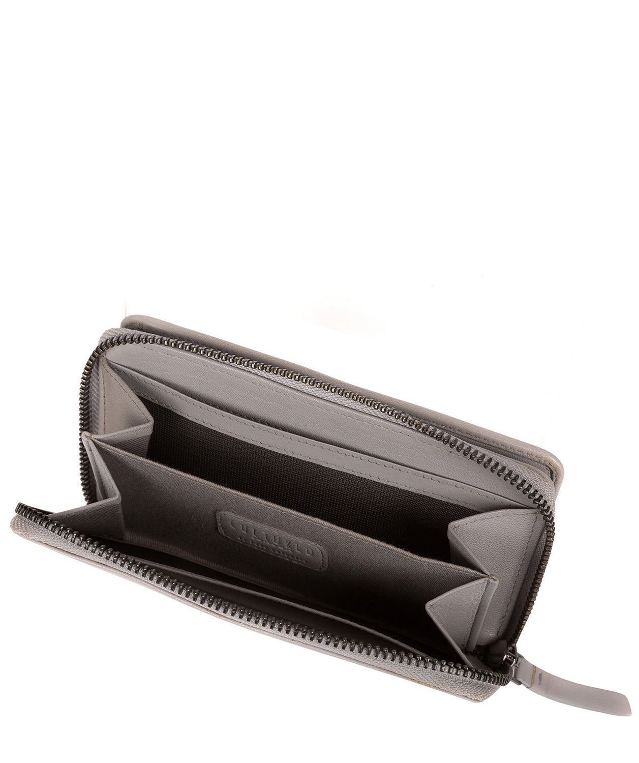 'Wittion' Silver Grey Leather Zip-Round Purse image 4