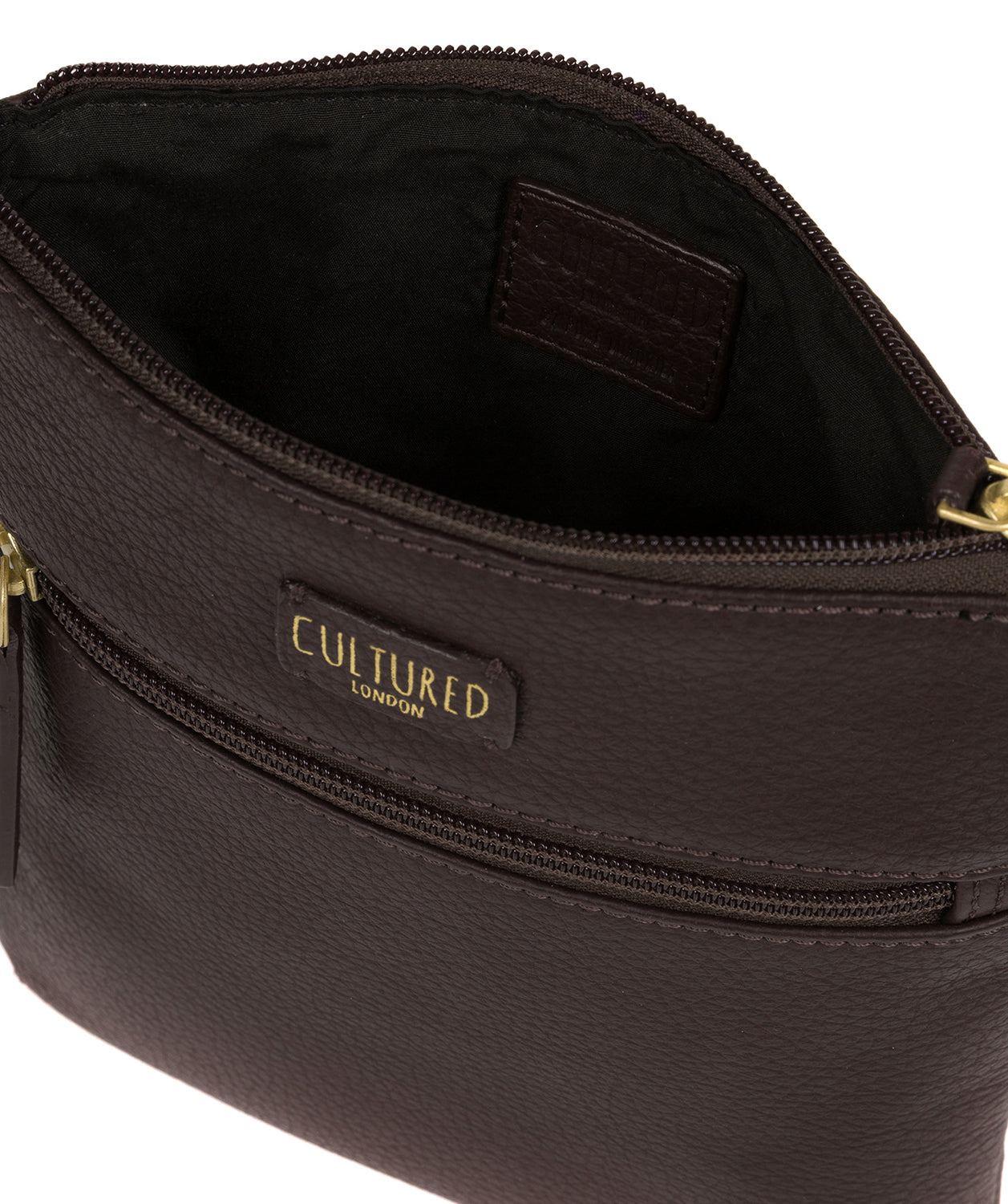 'Zaz' Dark Chocolate Leather Small Cross Body Bag image 4