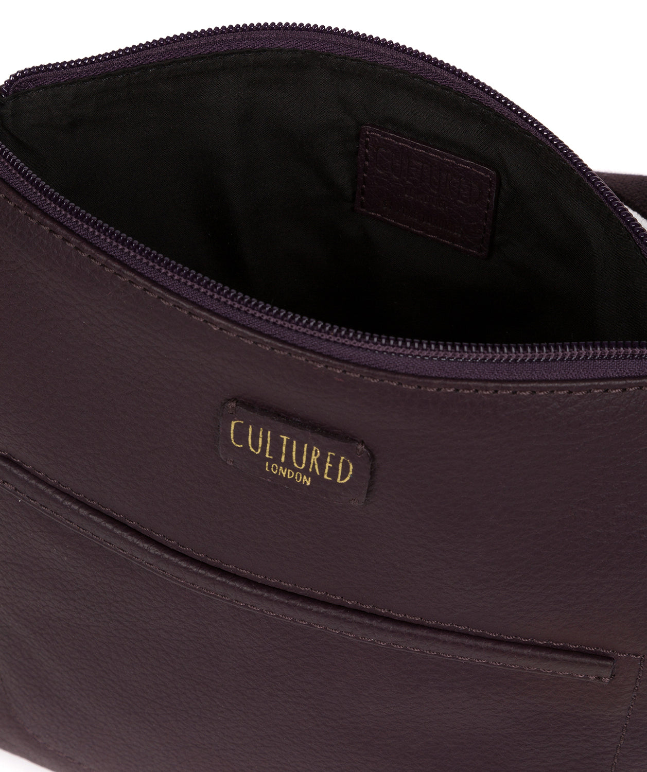 'Dalida' Plum Leather Small Cross Body Bag image 4