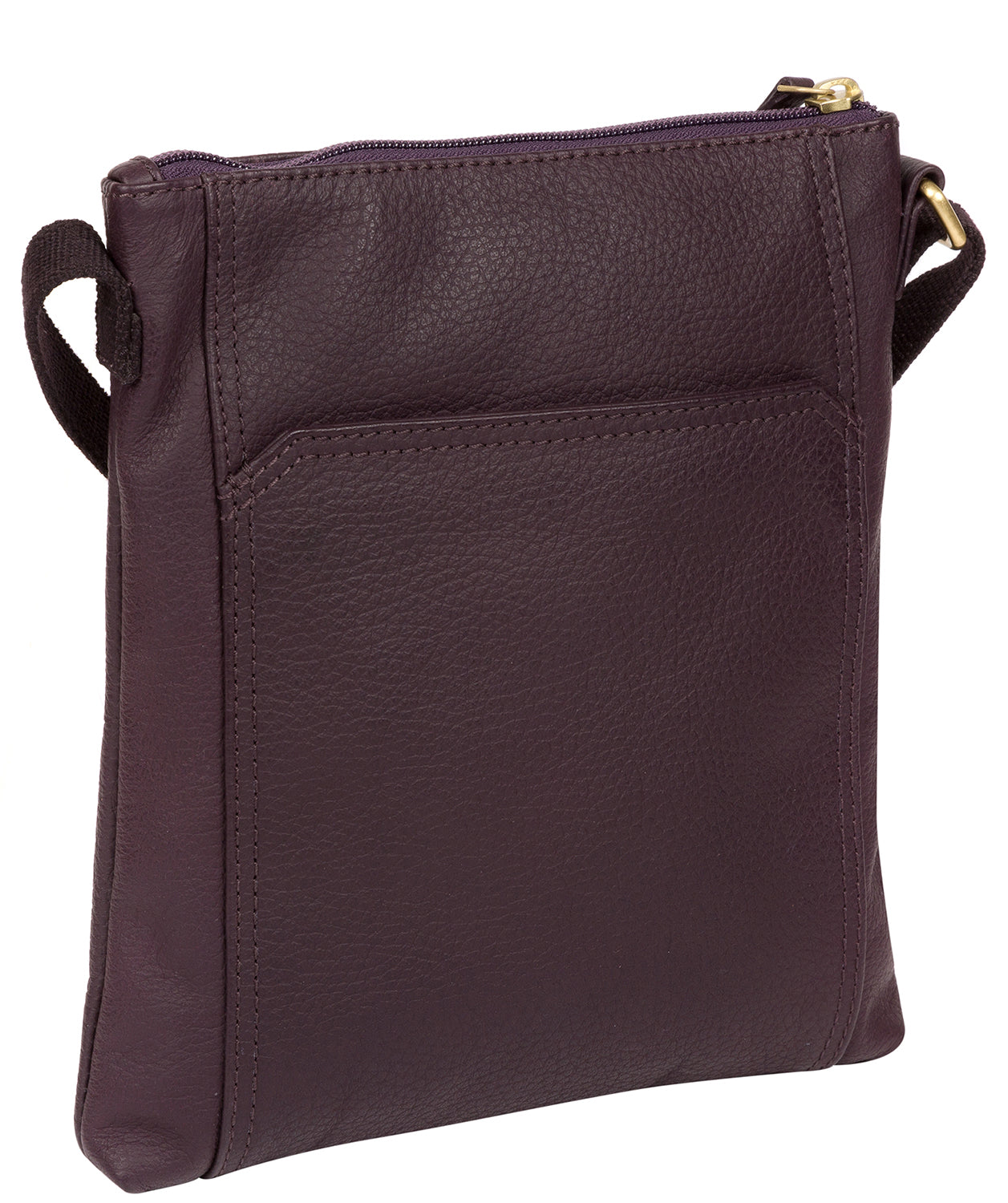 'Lucie' Plum Leather Small Cross Body Bag image 3