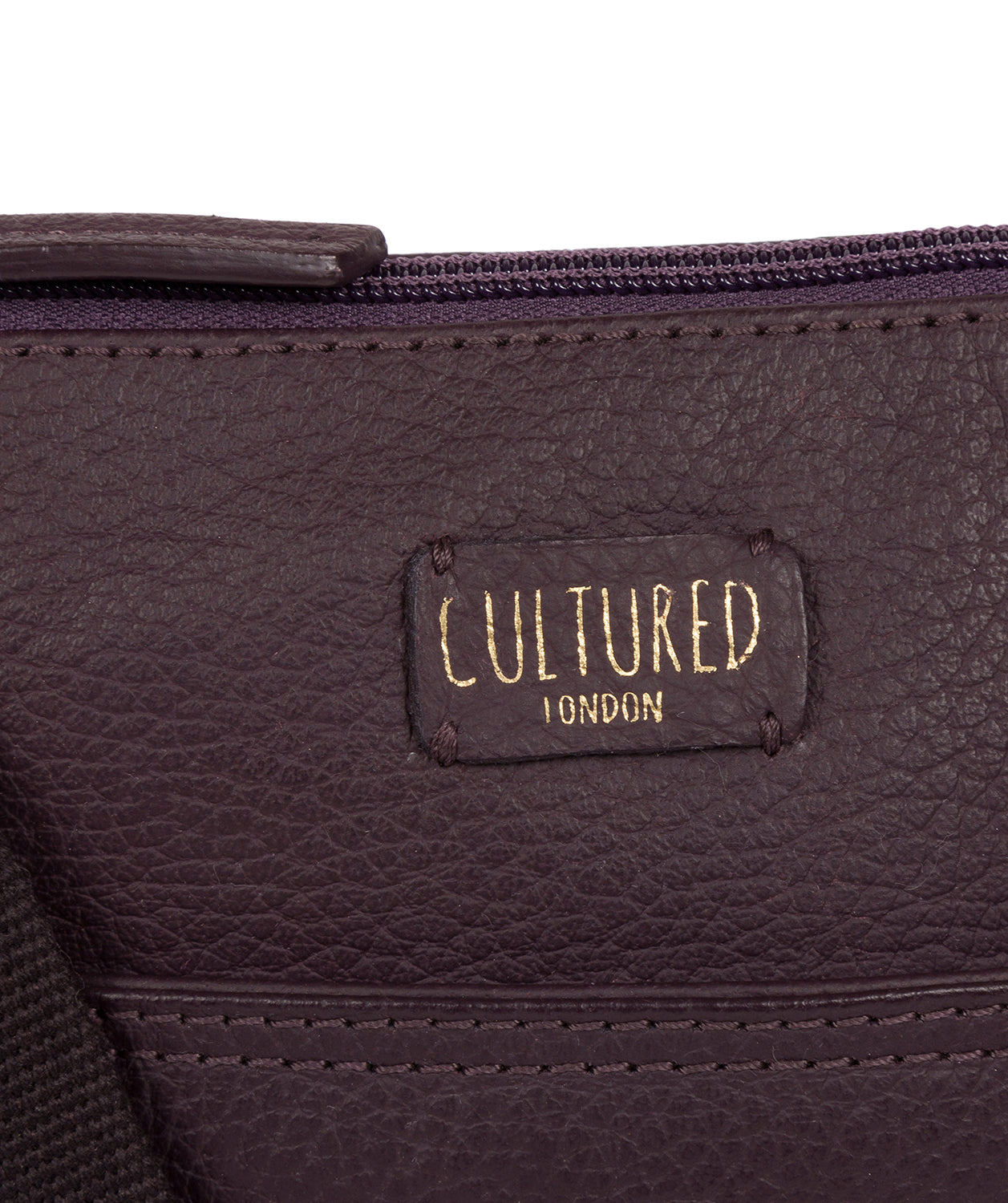 'Lucie' Plum Leather Small Cross Body Bag image 5