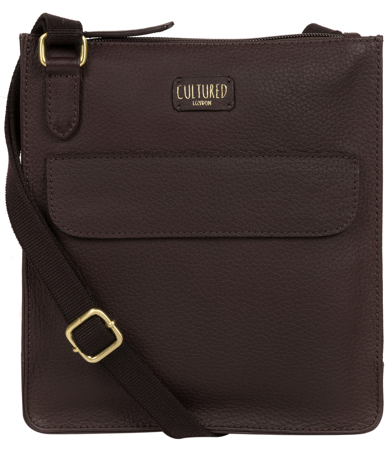 'Celeste' Dark Chocolate Leather Small Cross Body Bag image 1