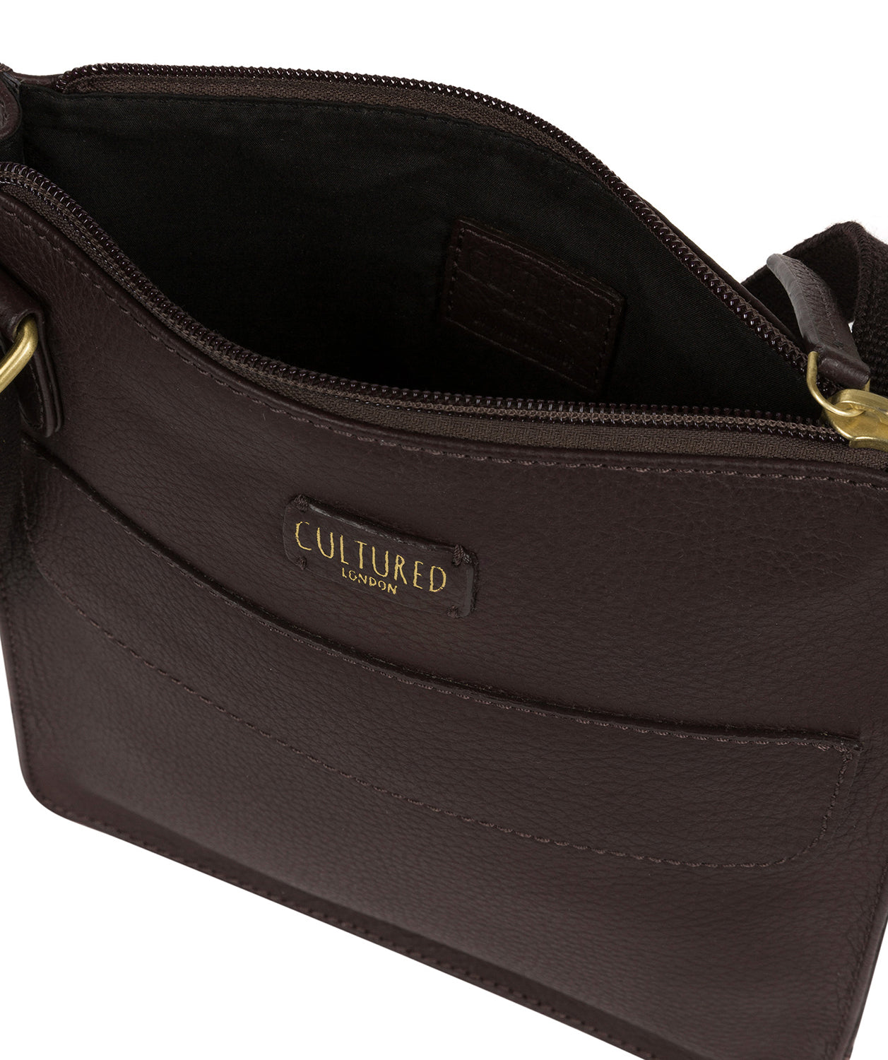 'Celeste' Dark Chocolate Leather Small Cross Body Bag image 4