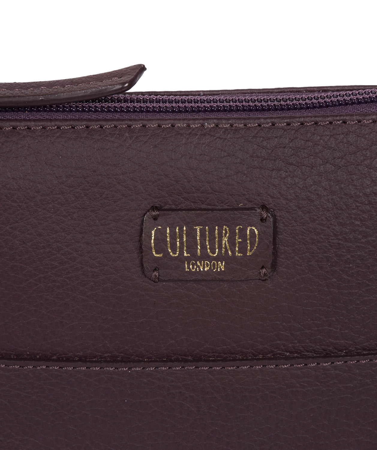 'Celeste' Plum Leather Small Cross Body Bag Pure Luxuries London