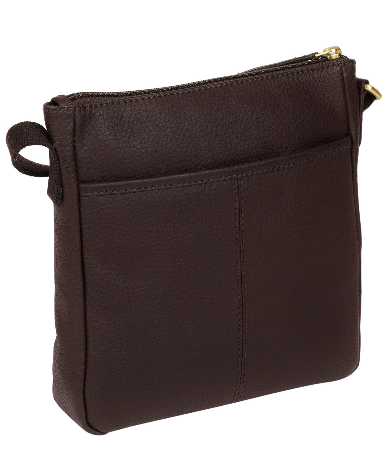 'Elna' Dark Chocolate Leather Small Cross Body Bag Pure Luxuries London