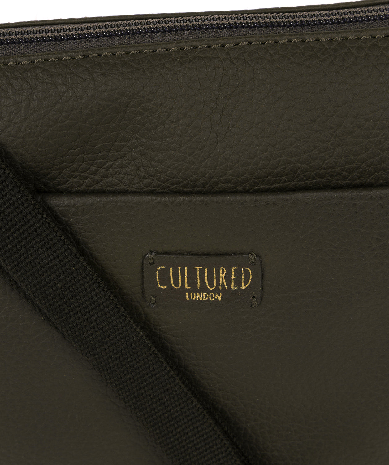 'Manon' Olive Leather Small Cross Body Bag Pure Luxuries London