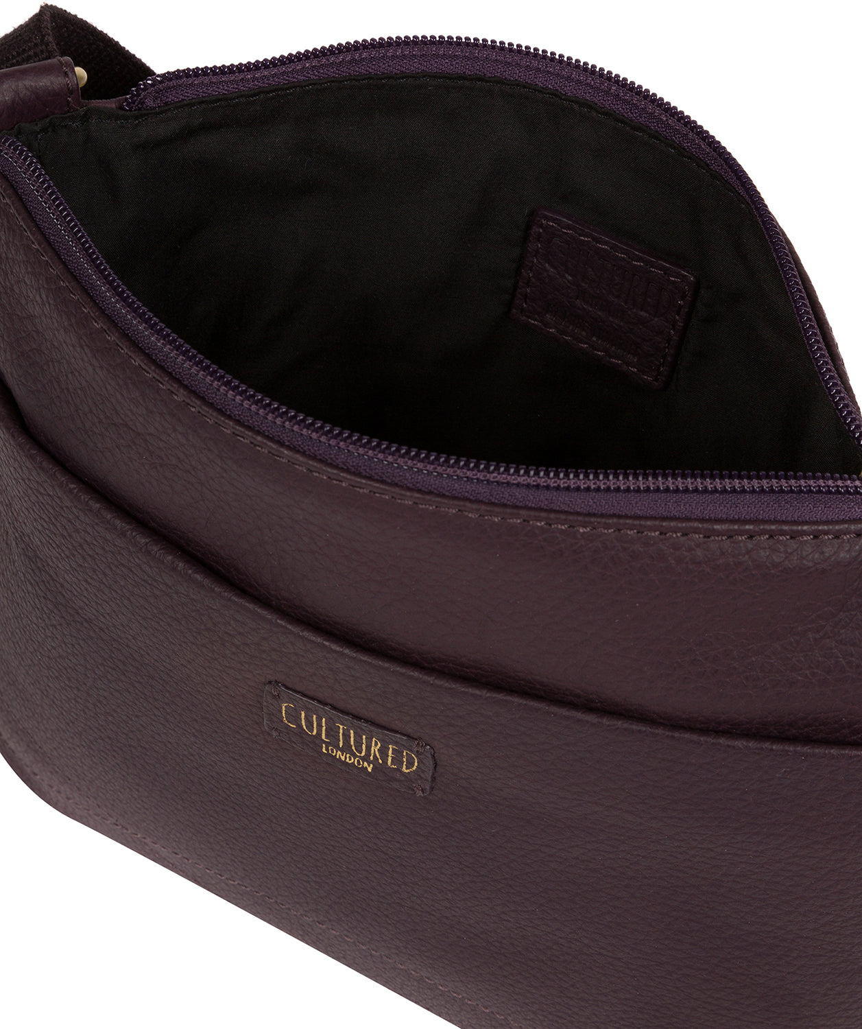 'Manon' Plum Leather Small Cross Body Bag image 4