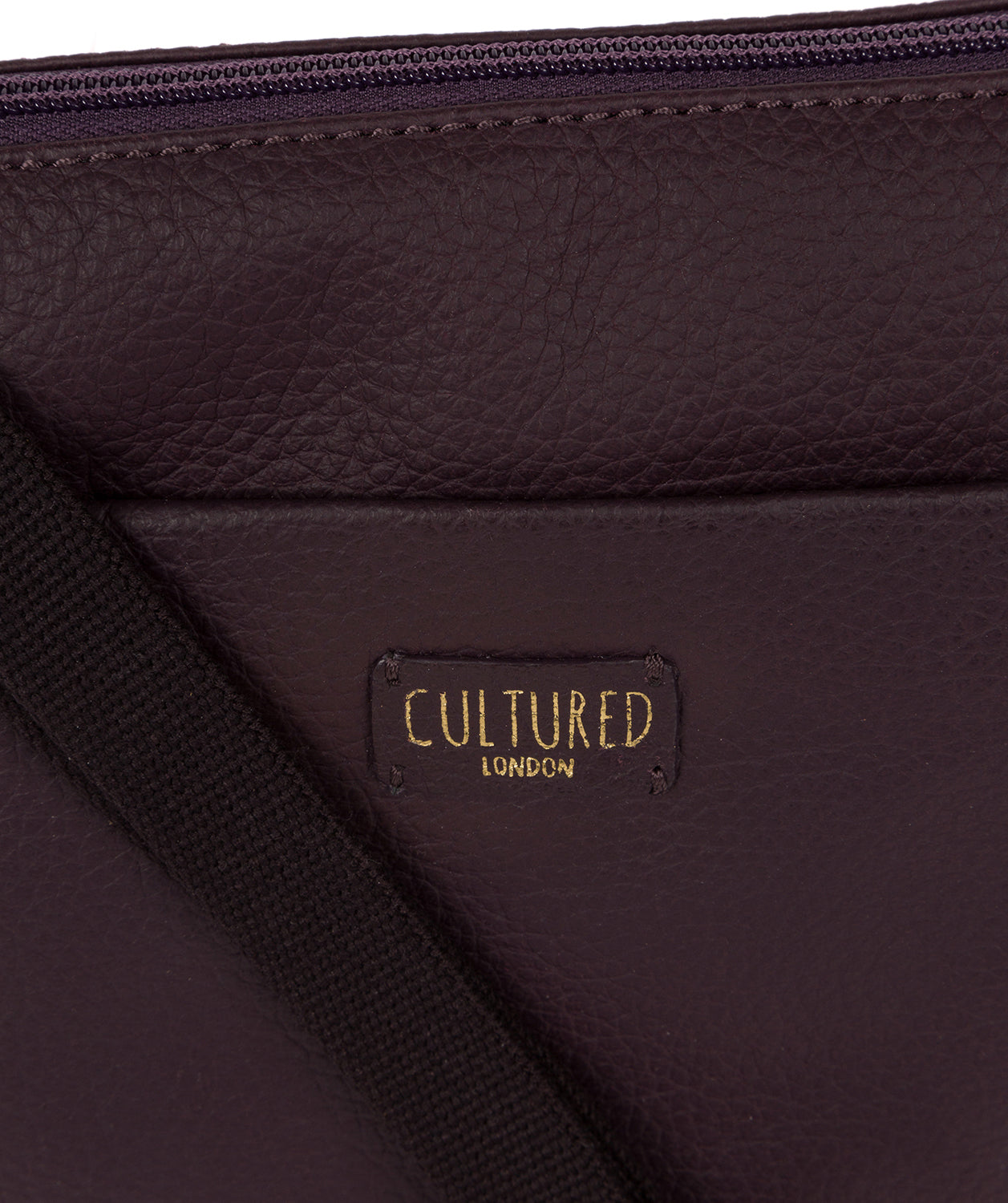 'Manon' Plum Leather Small Cross Body Bag image 5